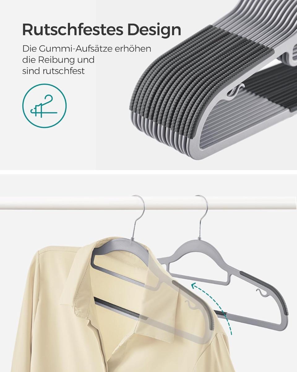 Songmics Kleiderbügel 30er Set Kunststoff Platzsparend