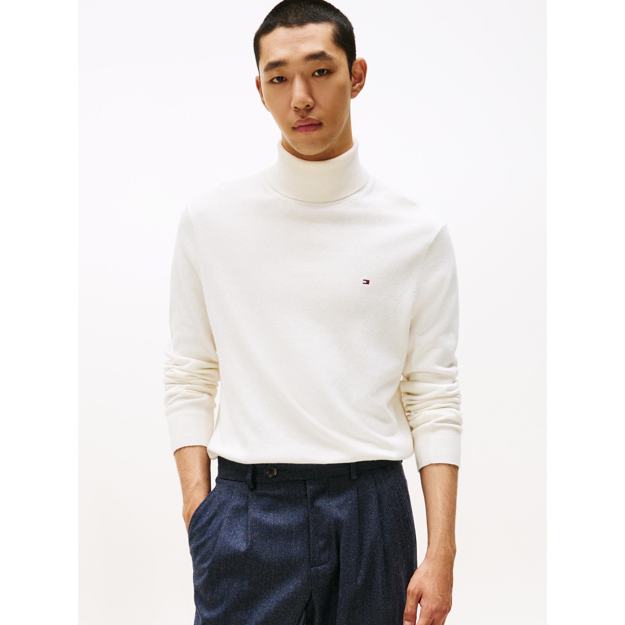 TOMMY HILFIGER PIMA ORG CTN CASHMERE ROLL NECK Cashmere Pullover