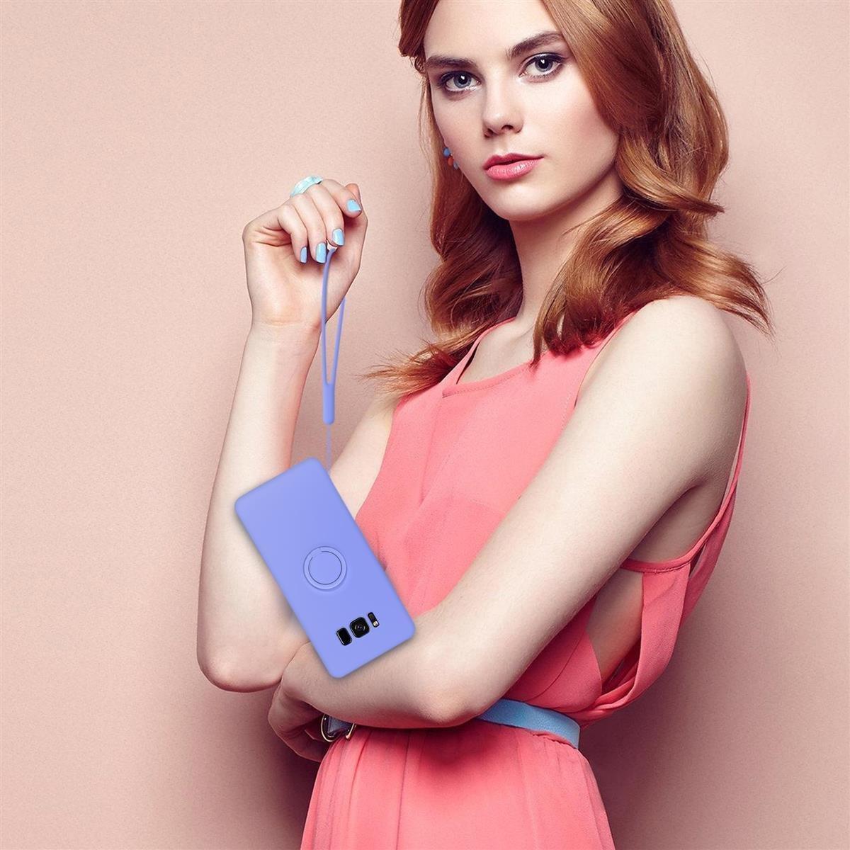 Cadorabo Hülle für Samsung Galaxy S8 PLUS TPU Silikon mit Ring Liquid