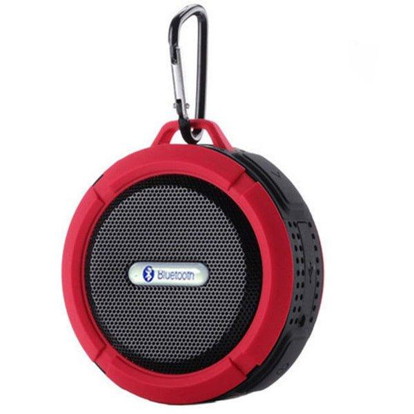 eStore Kabelloser, wasserdichter Lautsprecher mit Saugnapf – Rot