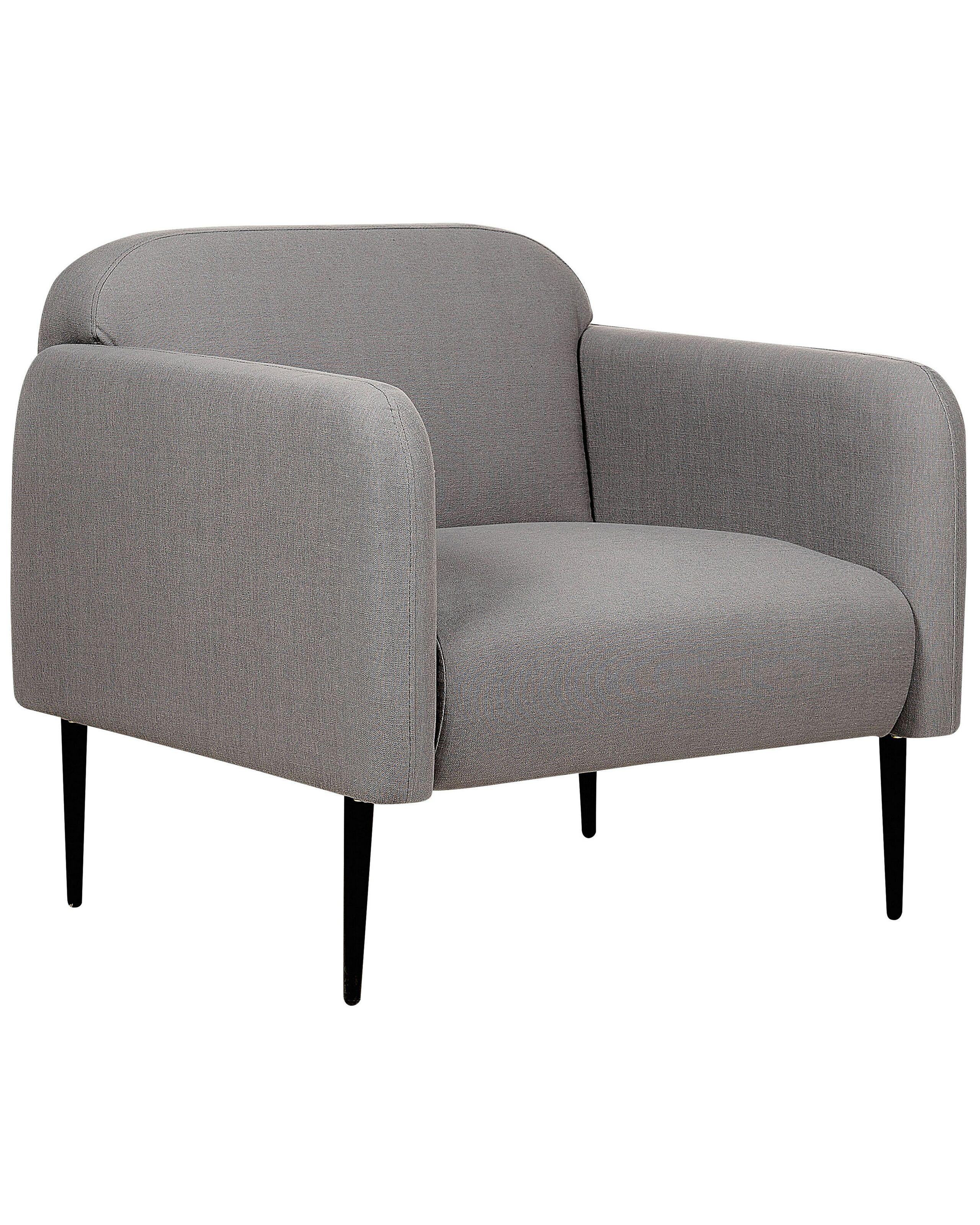 Beliani Sessel aus Leinen Retro STOUBY