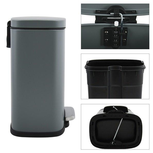 spirella Treteimer Stahl AKIRA 12L Mattgrau