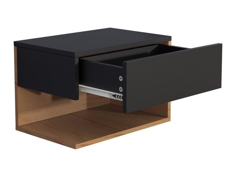 VCM Nachtschrank | Wandschublade | Wandboard | Nachttisch | Maße ca. H. 30 x B. 45 x T. 32 cm - Usal XL 45 cm