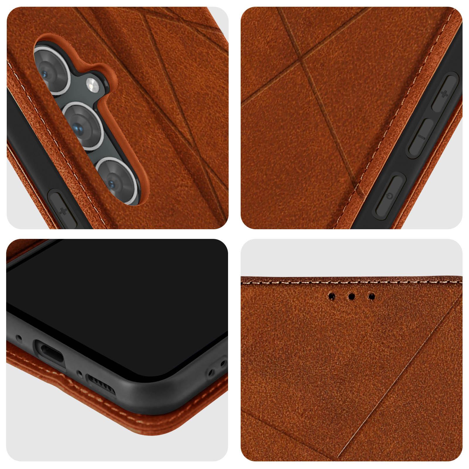 Avizar Samsung Galaxy A54 5G Geo Hülle Braun