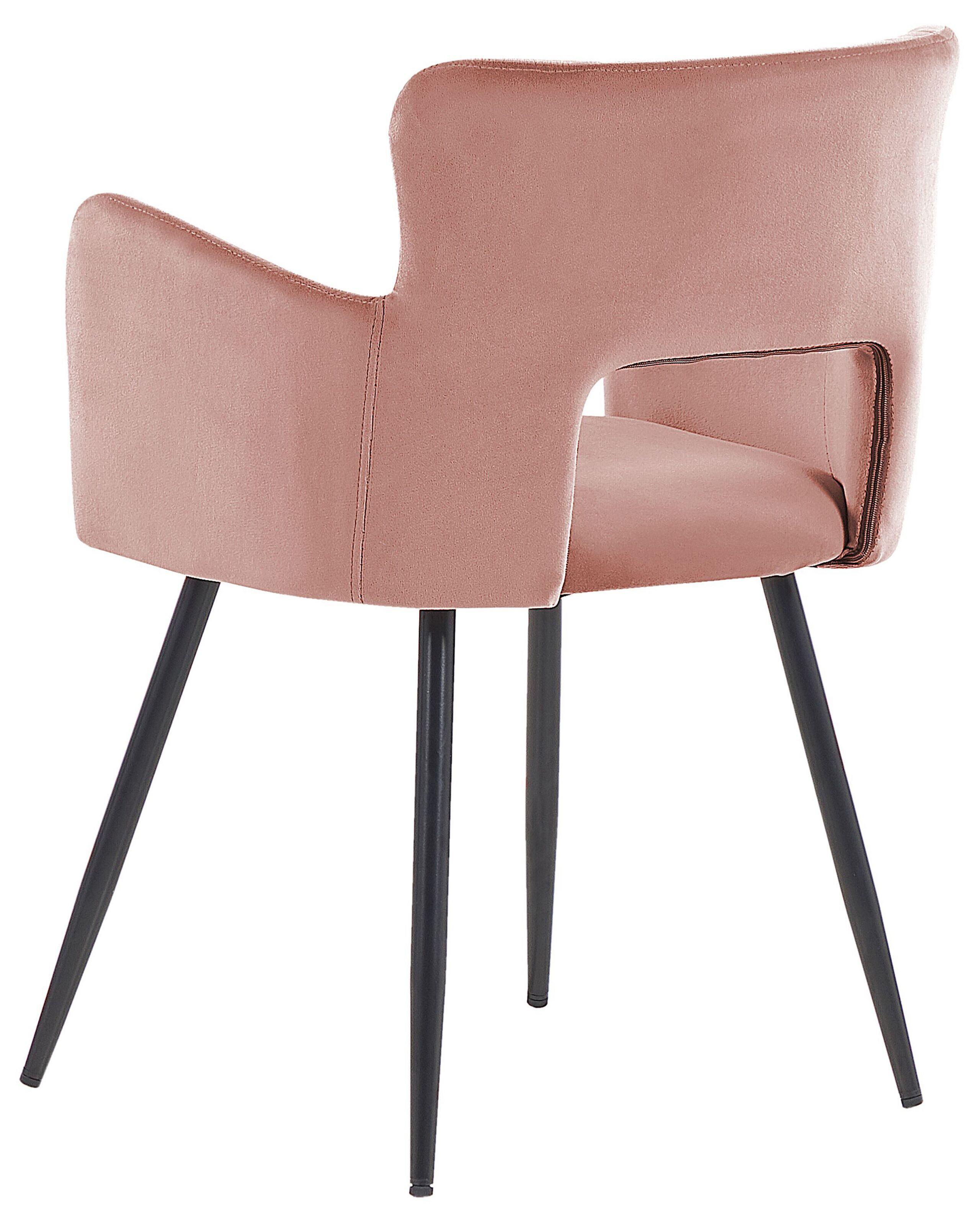 Beliani Esszimmerstuhl 2er Set aus Samtstoff Modern SANILAC