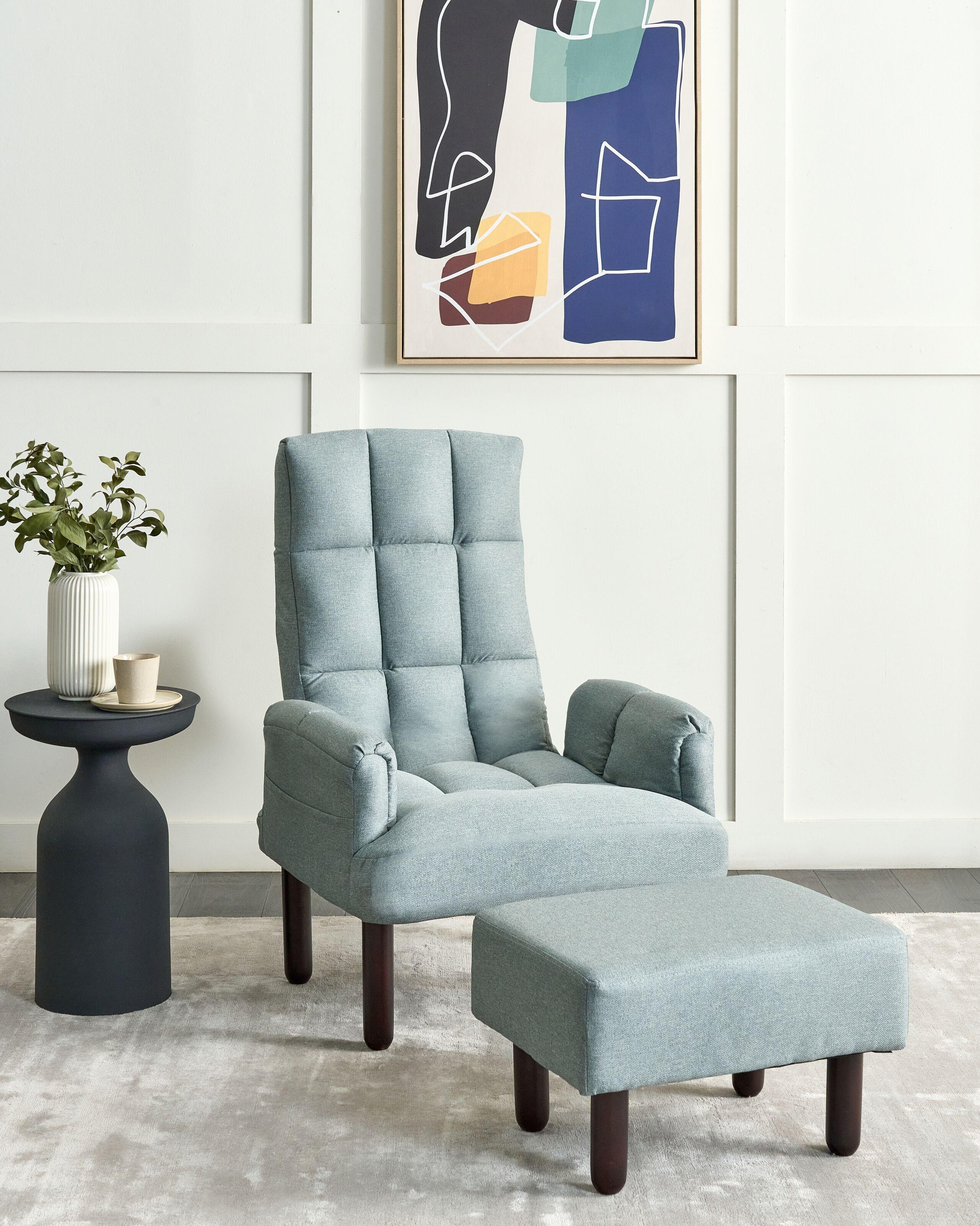 Beliani Fernsehsessel aus Kunstleinen Retro OLAND