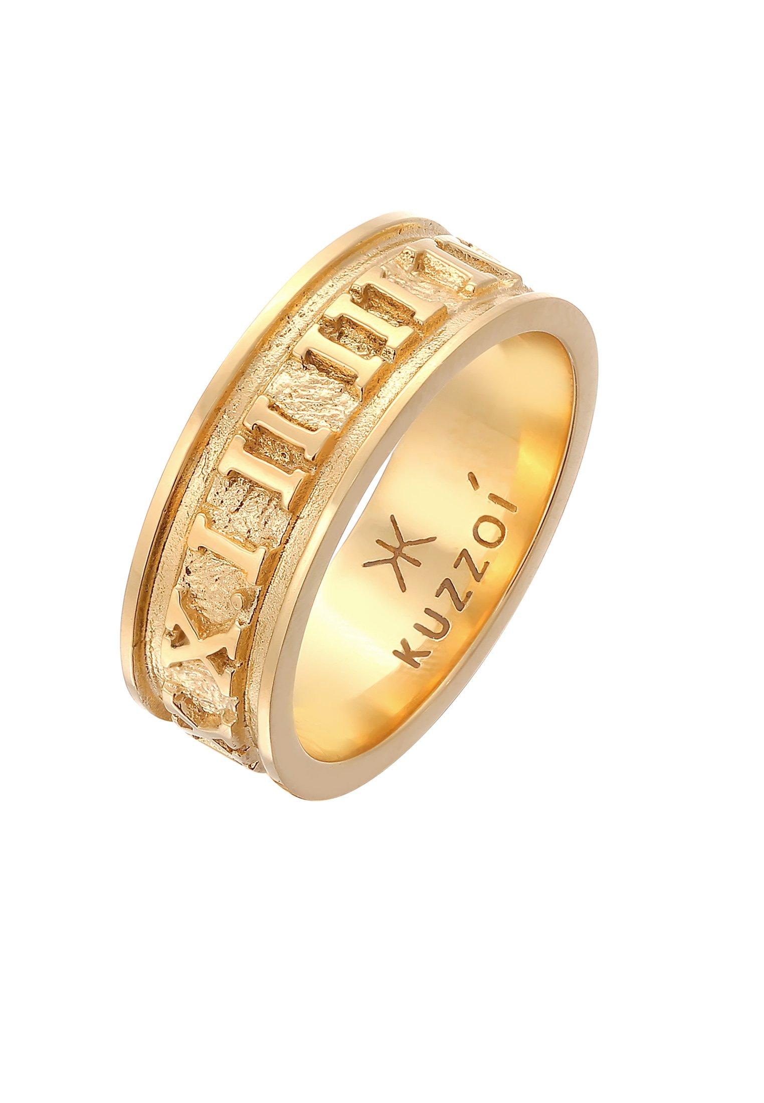 Kuzzoi Ring Bandring Römische Zahlen 925 Silber