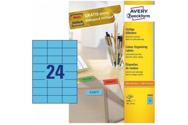 Avery-Zweckform AVERY ZWECKFORM Etiketten 70x37mm, 100Bl./24St.