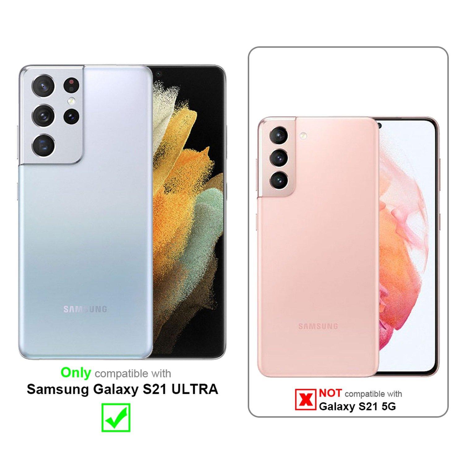 Cadorabo Hülle für Samsung Galaxy S21 ULTRA Zweifarbig