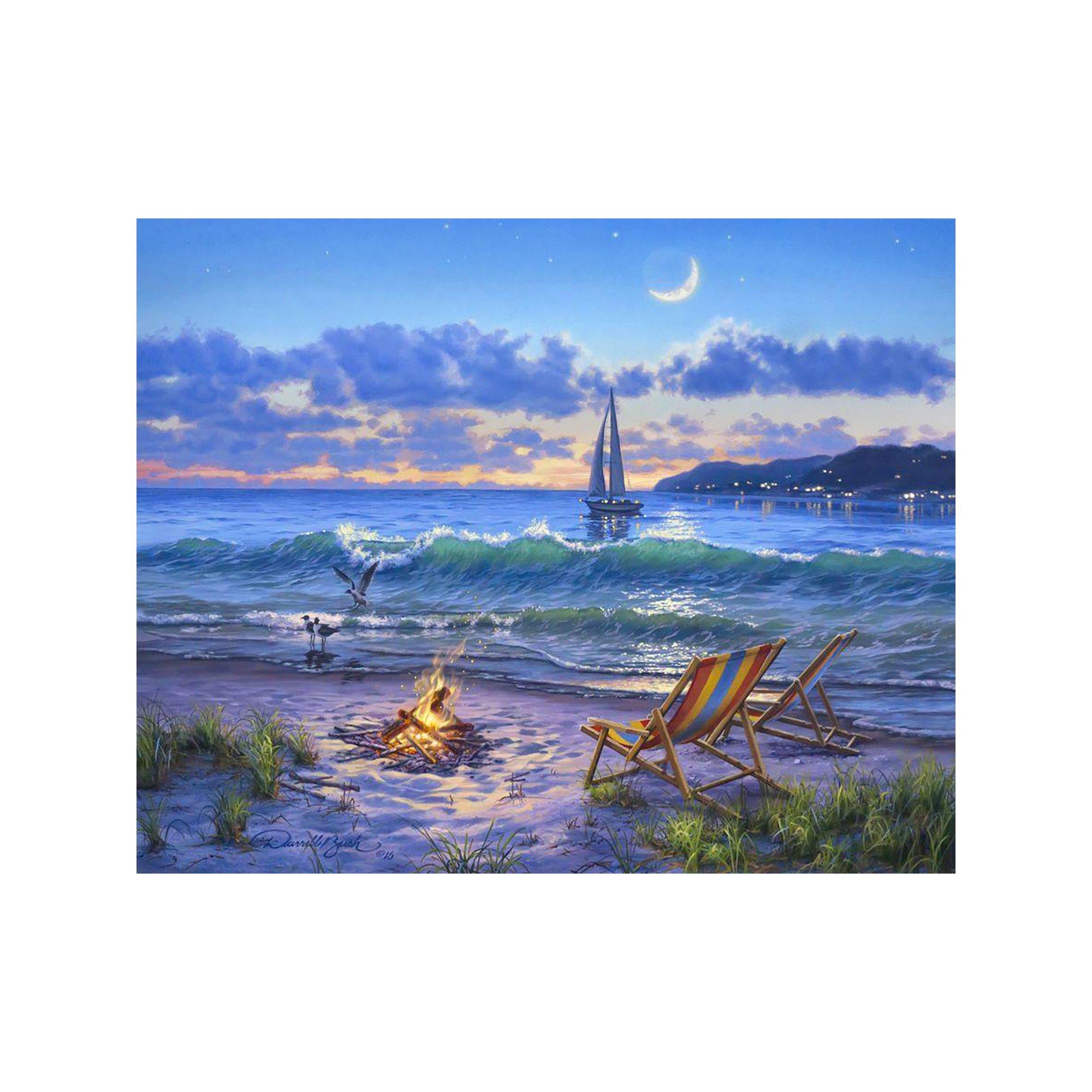 Figured'Art Malen nach Zahlen Abendlicher Strandausblick