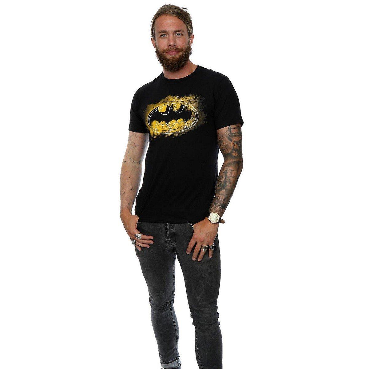 BATMAN Logo Spray Kurzarm T-Shirt