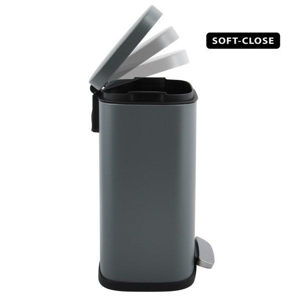 spirella Treteimer Stahl AKIRA 12L Mattgrau