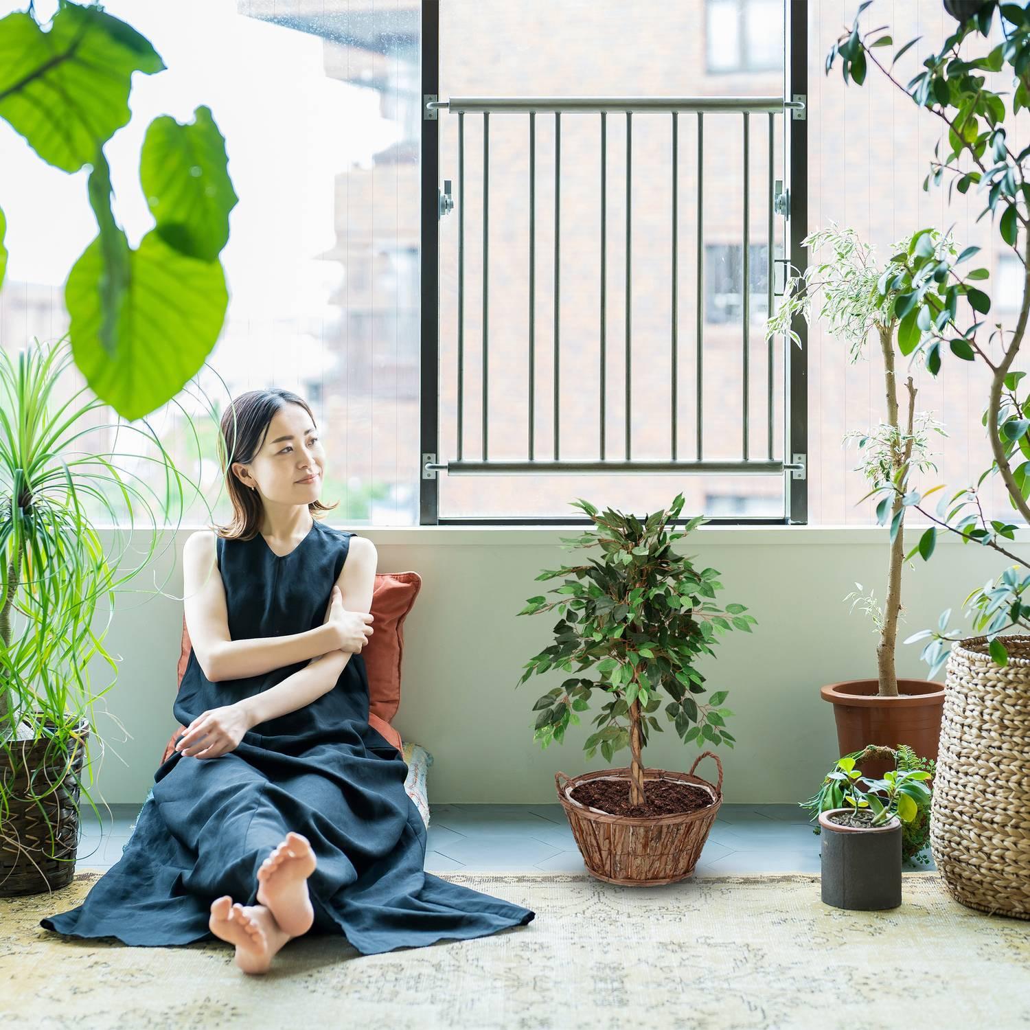 B2X Runder Blumentopf aus Holz - 3er-Set