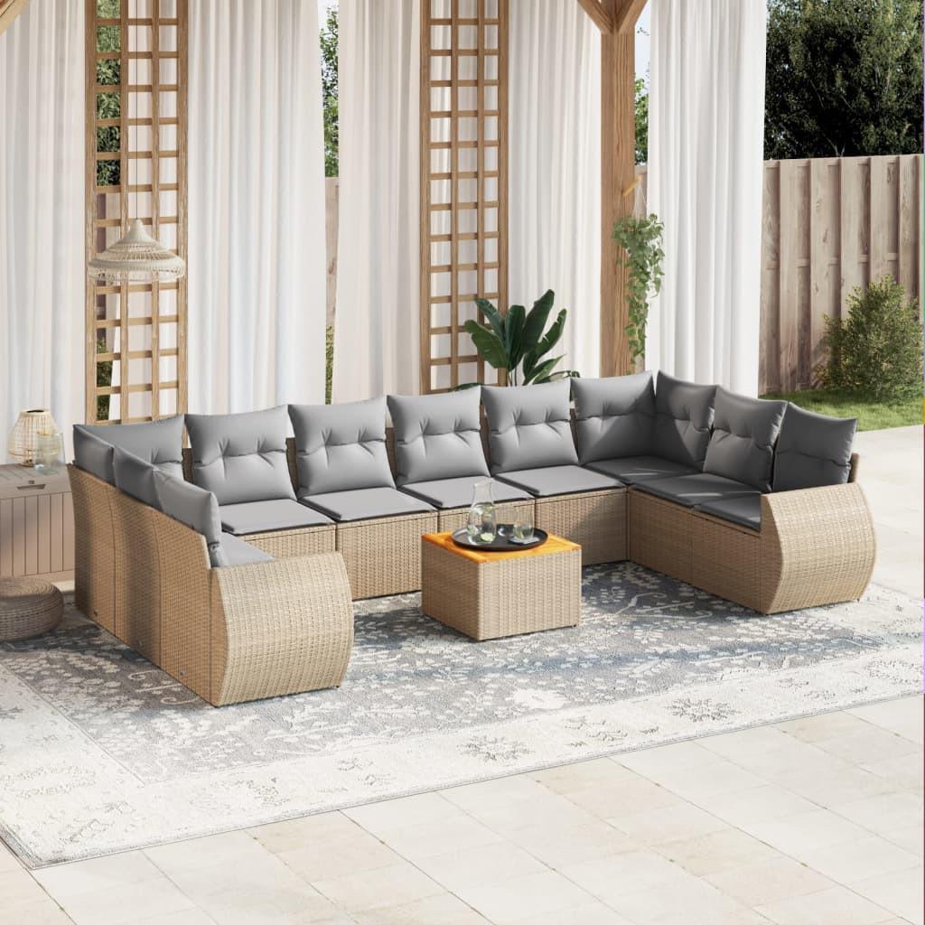 VidaXL Garten sofagarnitur poly-rattan