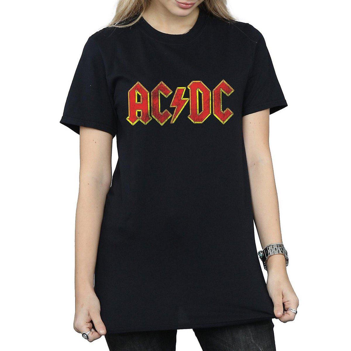 AC/DC Logo Print Loose Fit T-Shirt