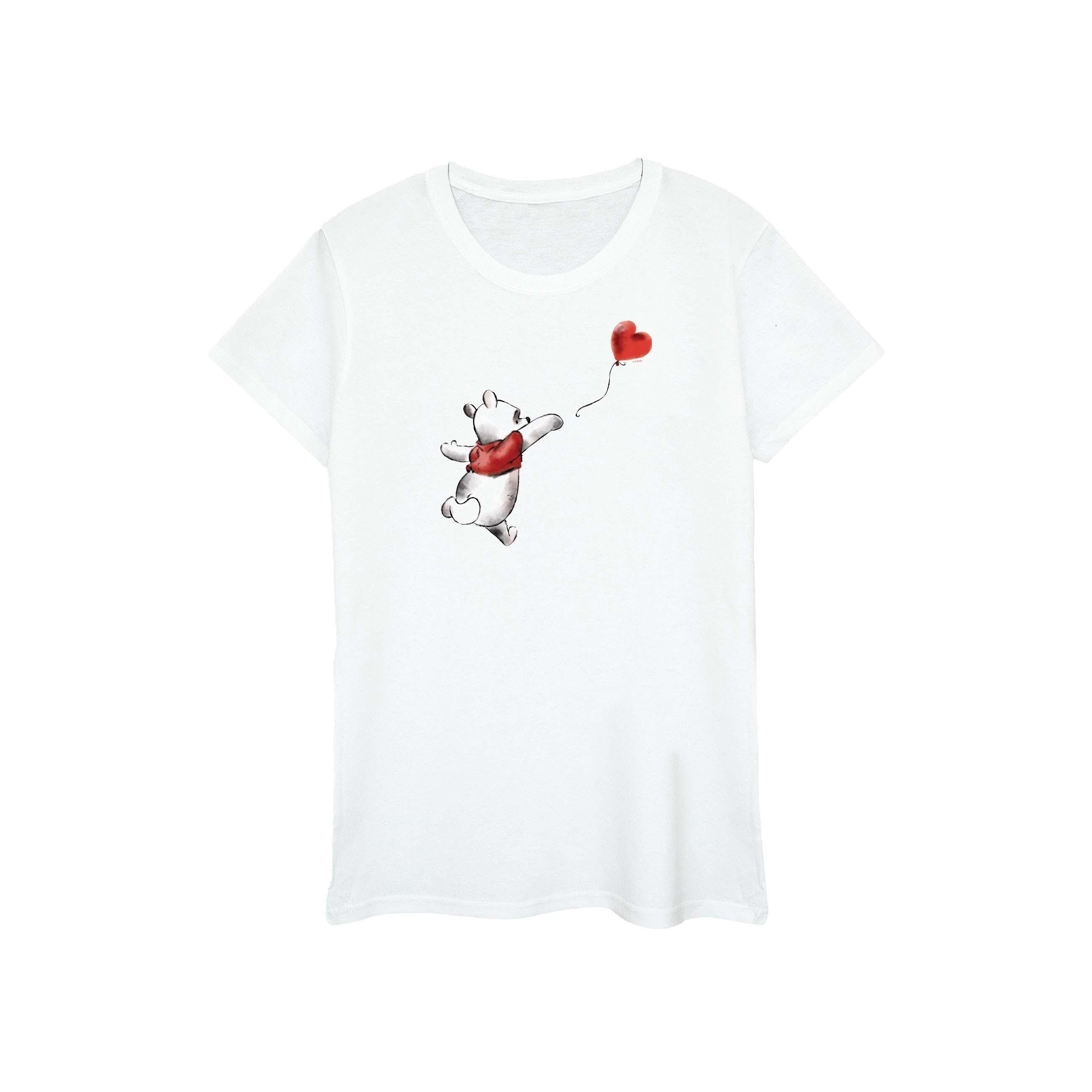 Winnie the Pooh T-Shirt mit Winnie Puuh und Herzballon Print