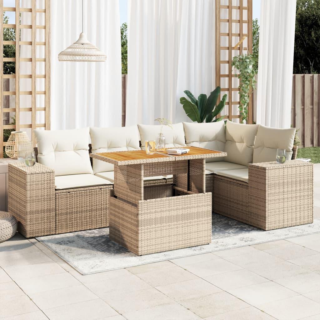 VidaXL Garten sofagarnitur poly-rattan