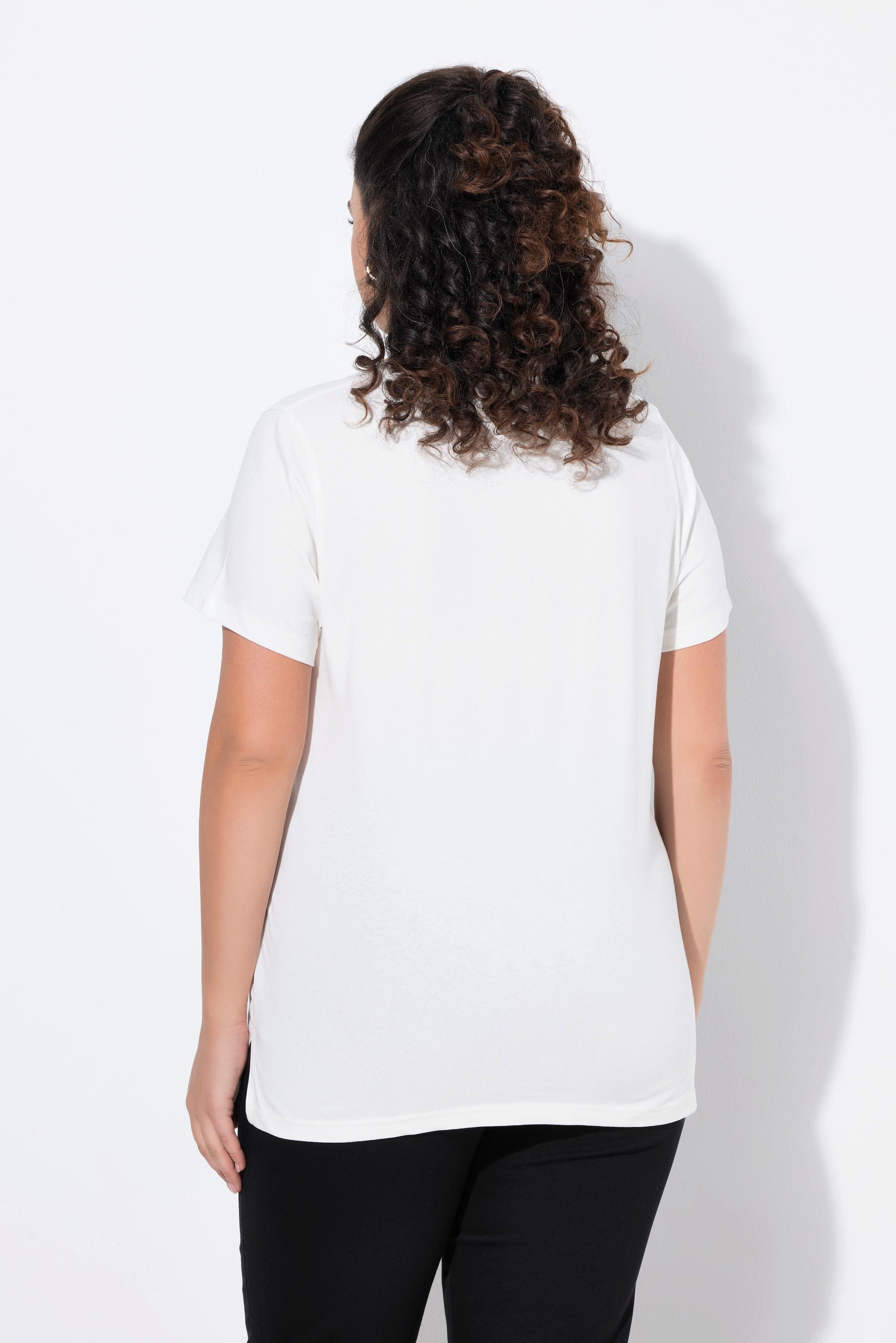 Ulla Popken Classic Scampis Herzmotiv Halbarm T-Shirt