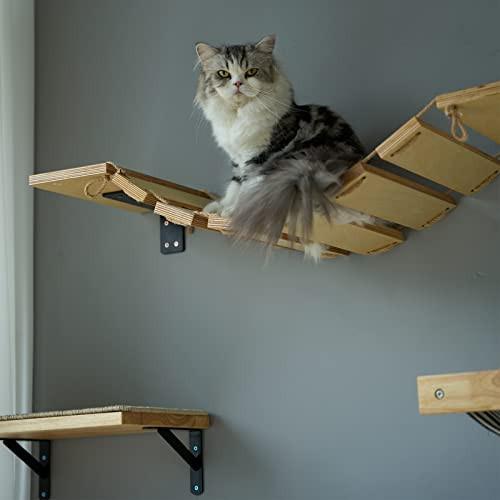 Alopini Kletterwand Katzen, Katzenbrücke und Katzenliege für DIY Katzenlaufsteg, Katzenhängematte und