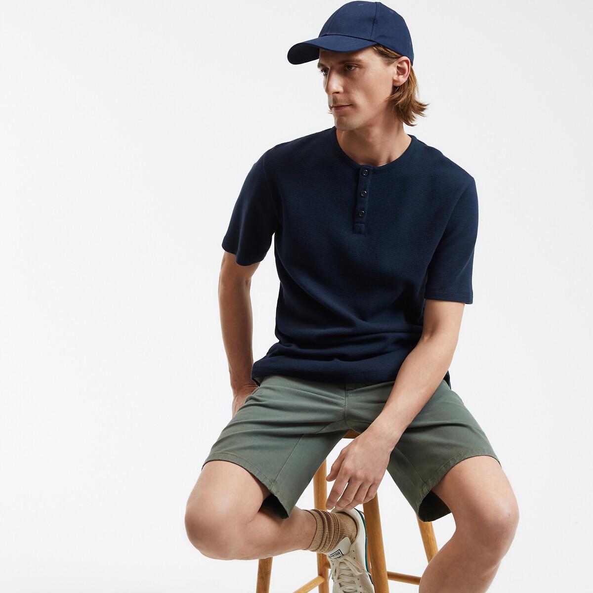 La Redoute Collections Kurzarm Henley-Ausschnitt T-Shirt