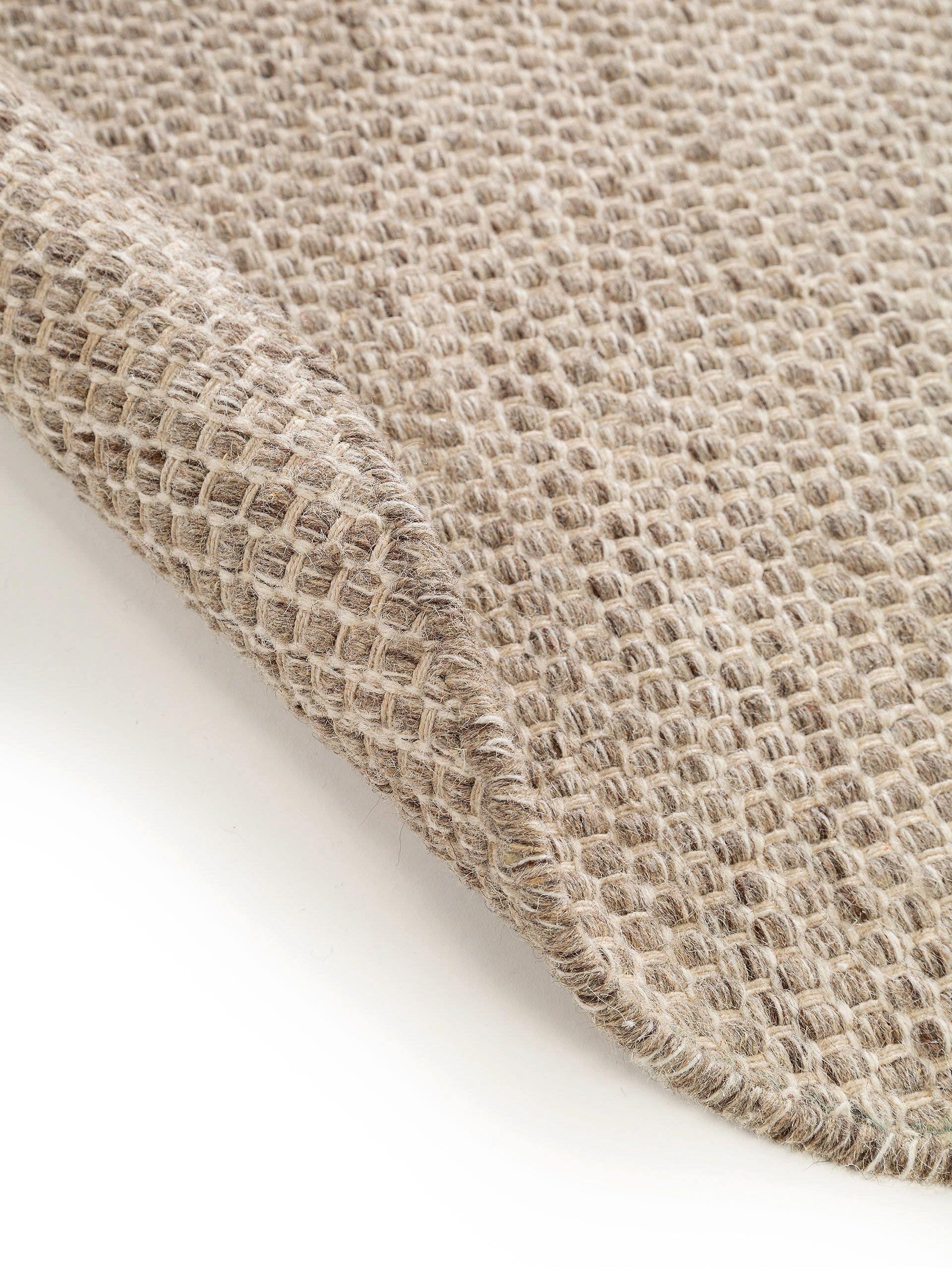 Benuta Wollteppich Rocco Taupe