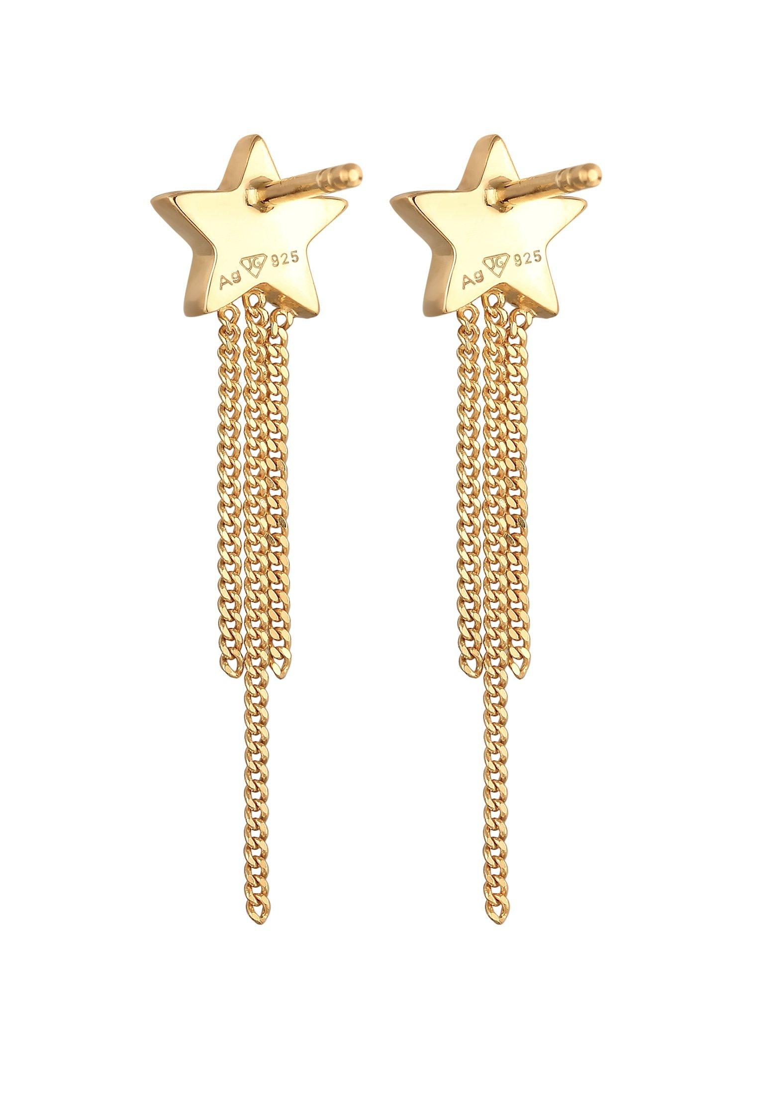 Elli Ohrringe Kristall Stern Ketten Look Glamourös