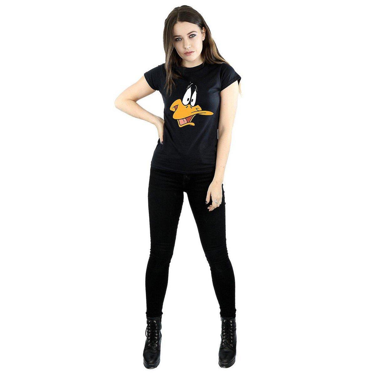 LOONEY TUNES Daffy Duck Face Print T-Shirt