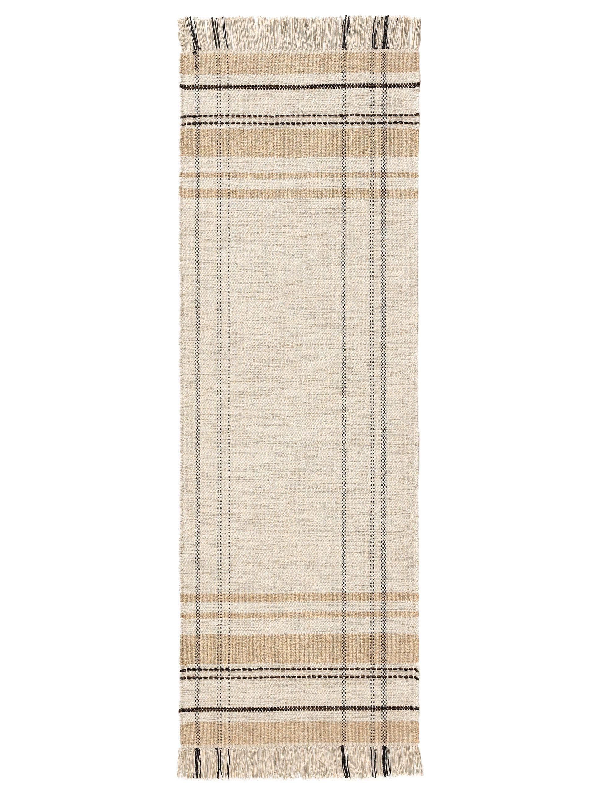 Benuta Wollteppich Läufer Bahati Beige