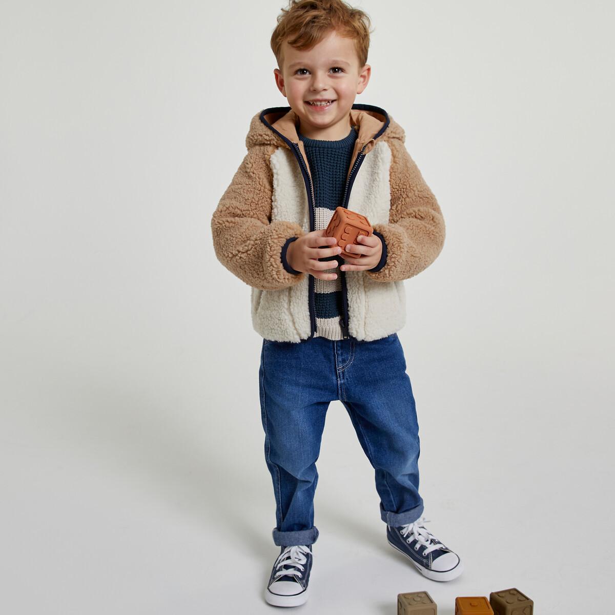 La Redoute Collections Kapuzenjacke aus Teddyfleece