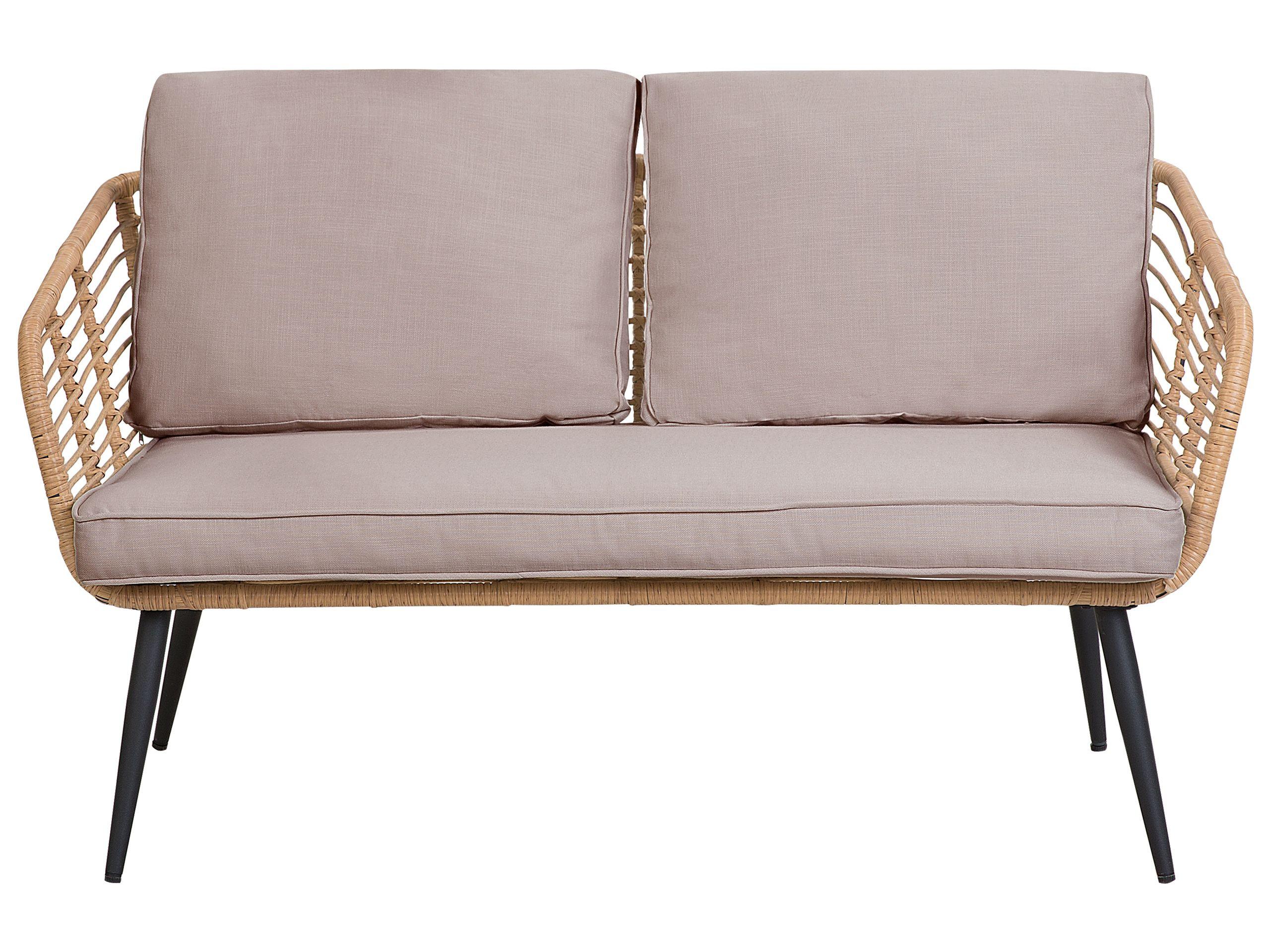 Beliani Garten Lounge aus PE Rattan Retro CORINTH II