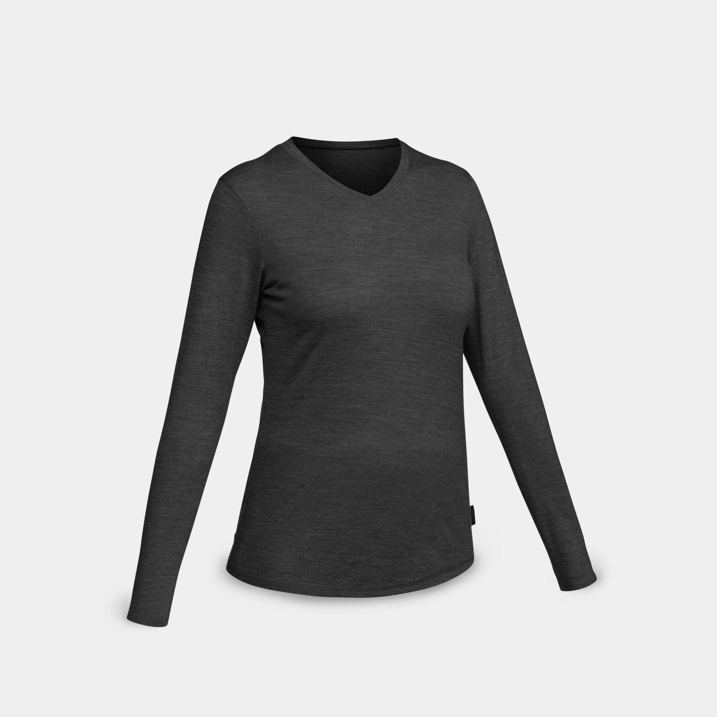 FORCLAZ Langarmshirt - TRAVEL 100 WOOL