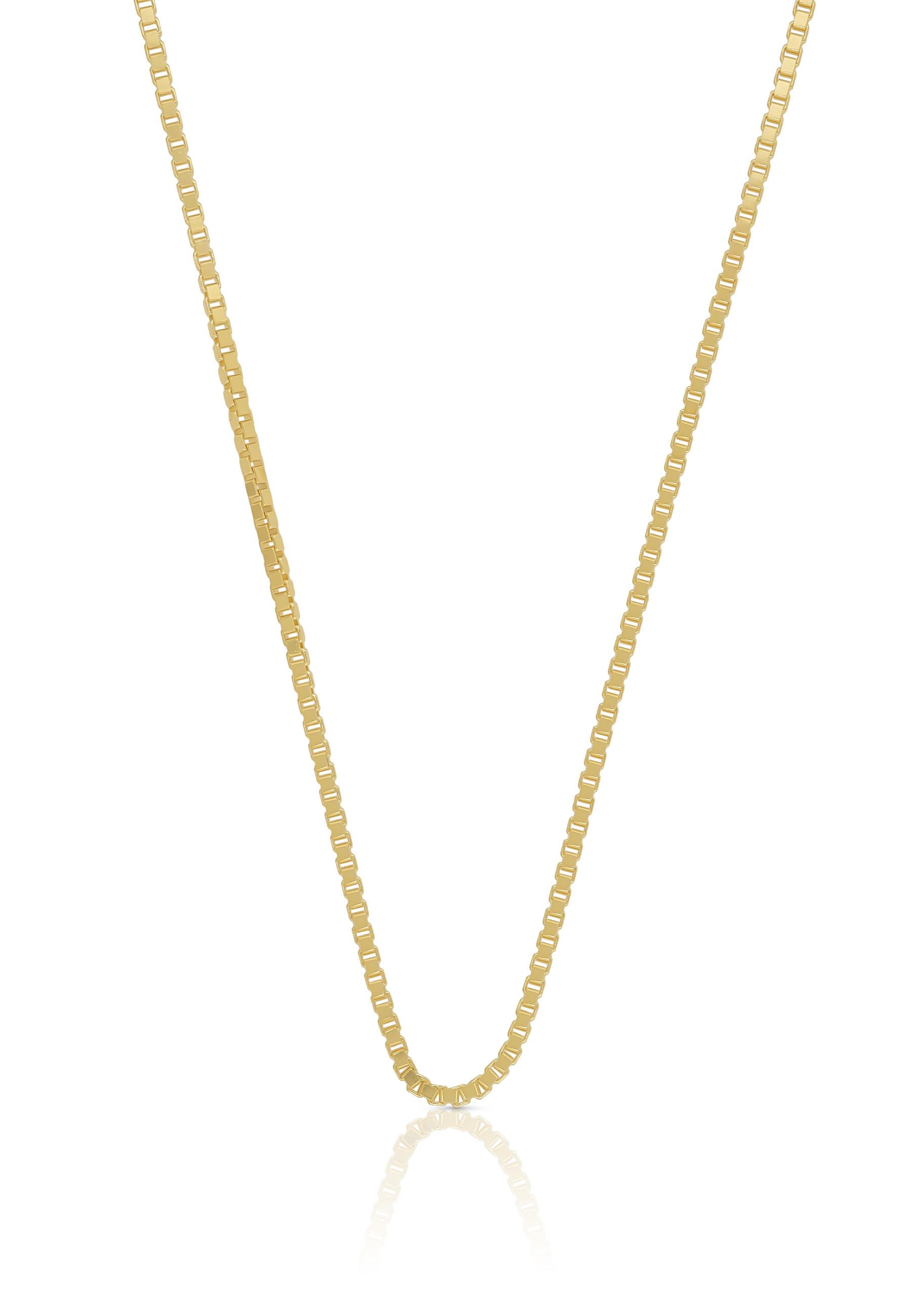 MUAU Schmuck Collier Venezianer Gelbgold 585, 1.4mm, 38cm
