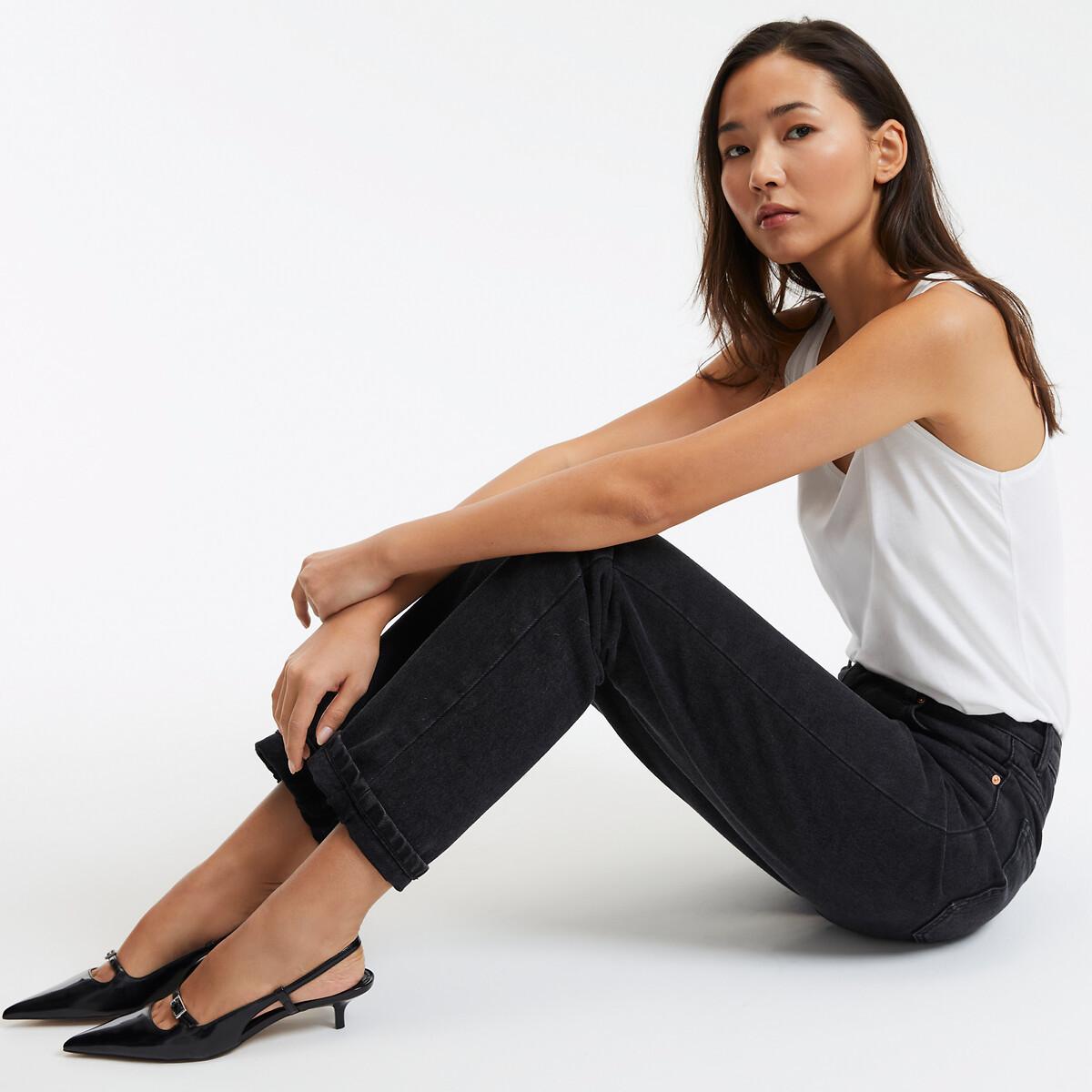 La Redoute Collections High-Waist Straight Leg Jeans