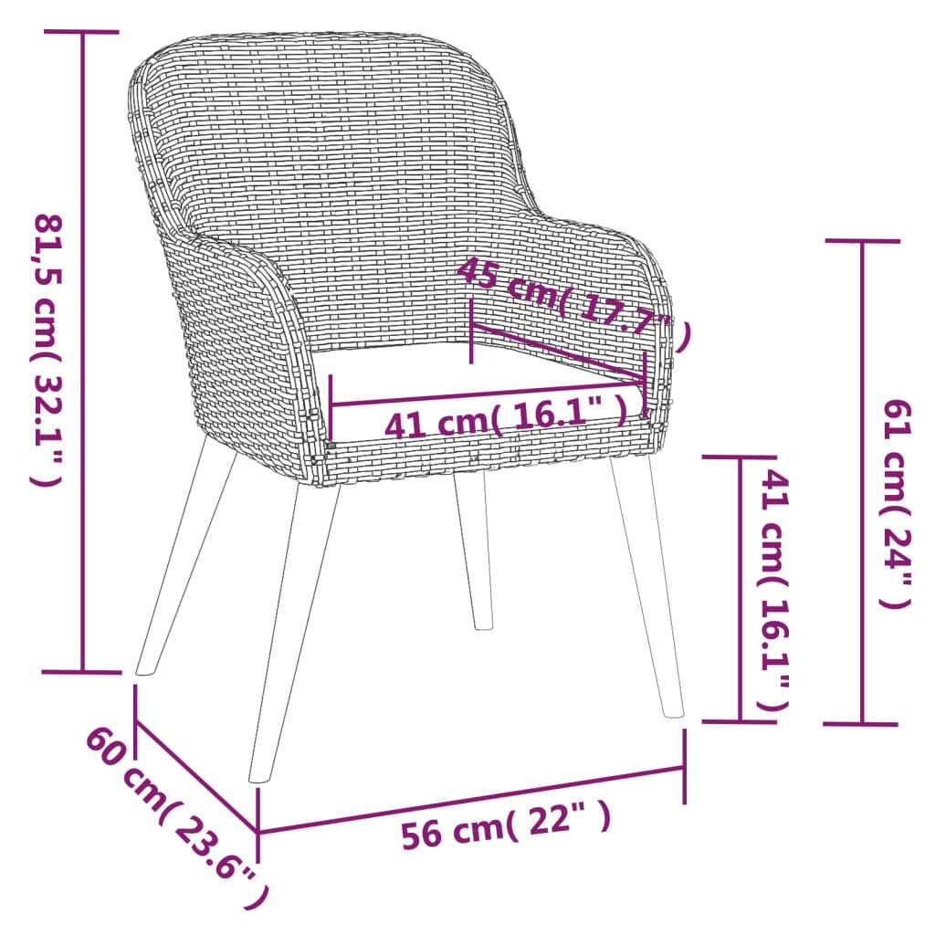 VidaXL Garten essgruppe poly-rattan
