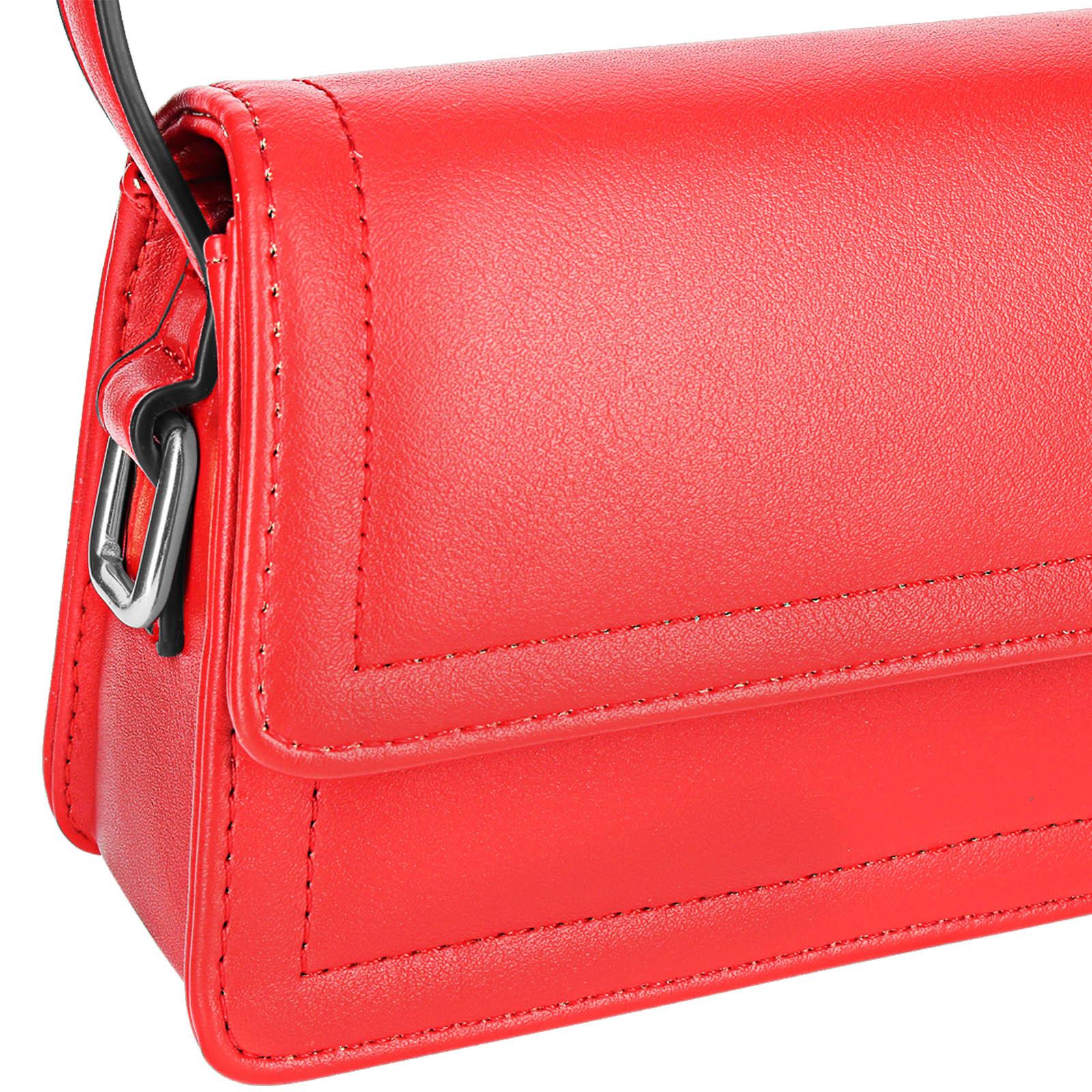 Gallantry Glatte Handtasche aus Kunstleder in Rot