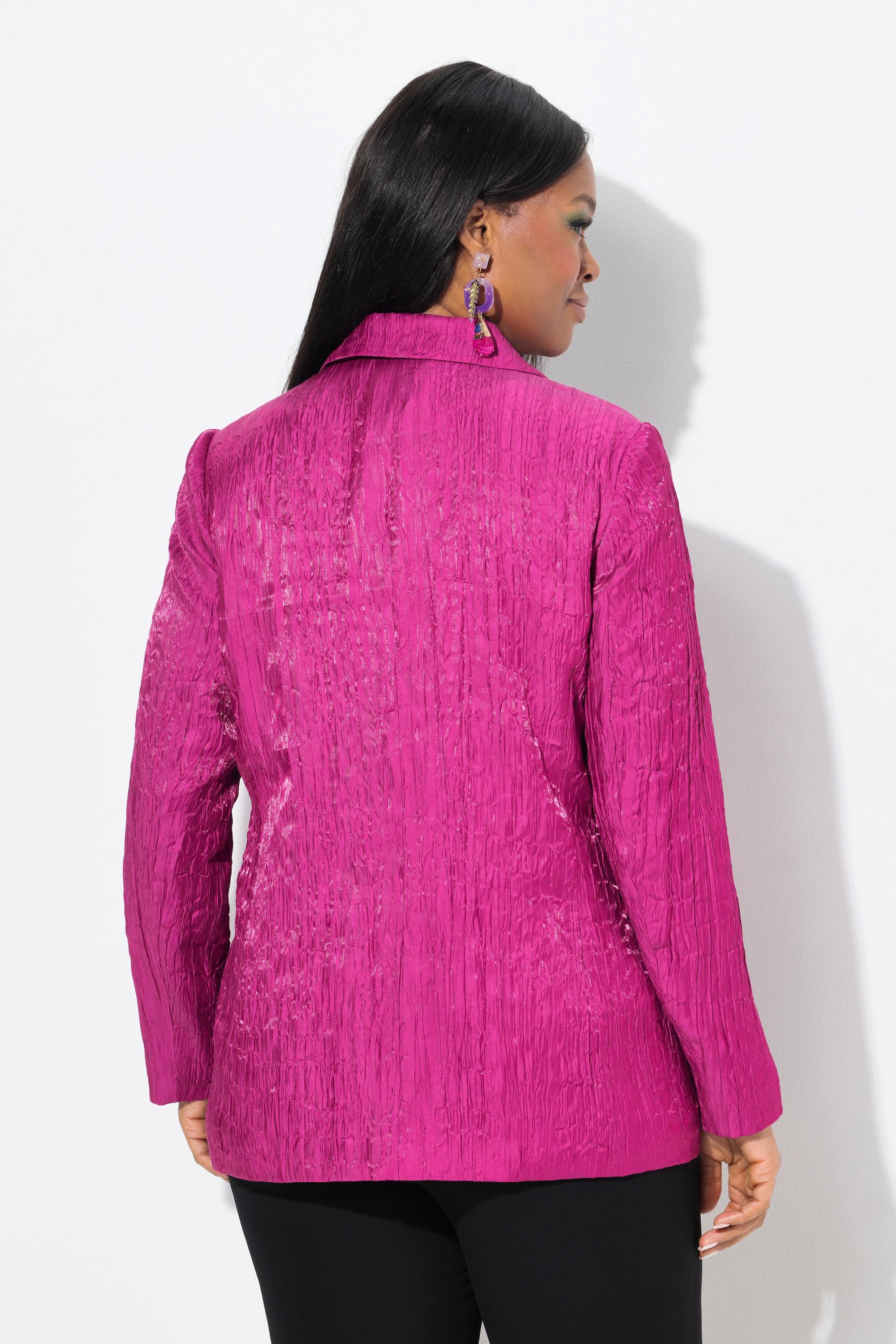 Ulla Popken Crash-Blazer, Struktur, Reverskragen, Langarm