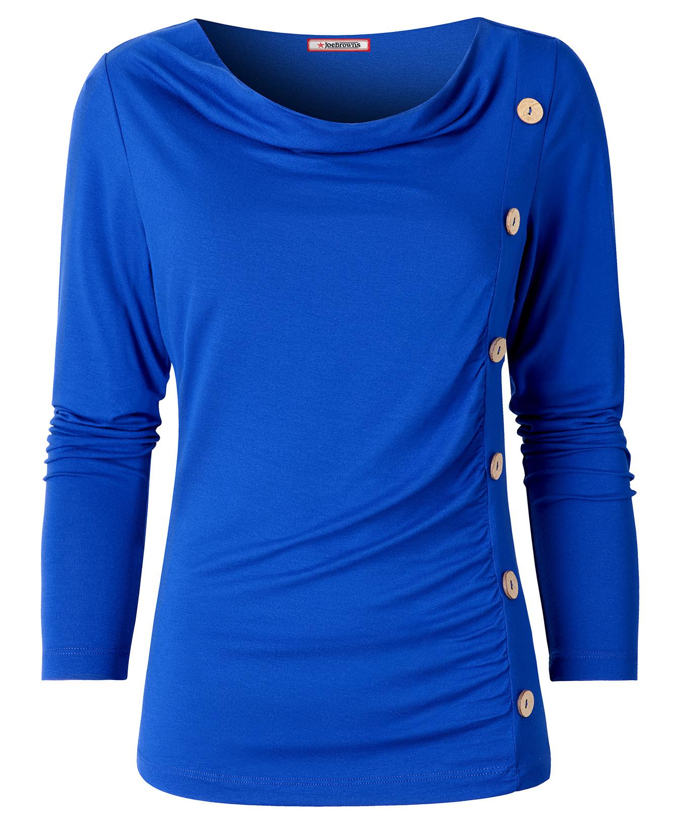 Joe Browns Unifarbeneses Langarmshirt mit Knopfdetails