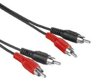 hama Hama 5m RCA M/M Audio-Kabel 2 x RCA Schwarz, Rot, Silber