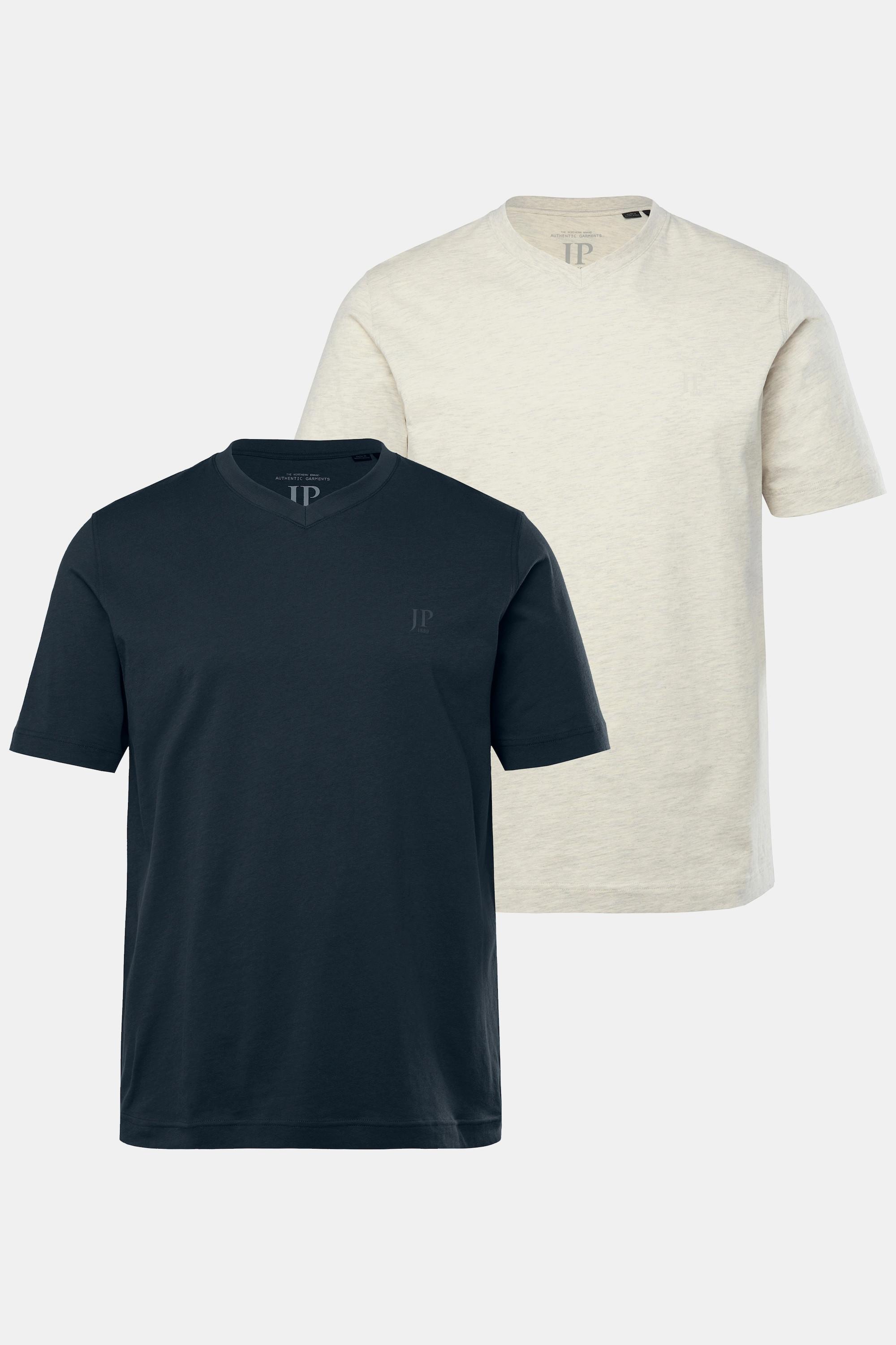 JP1880 Basic V-Ausschnitt Halbarm T-Shirts 2er-Pack T-Shirts, Basic, 2er-Pack, V-Ausschnitt, Halbarm