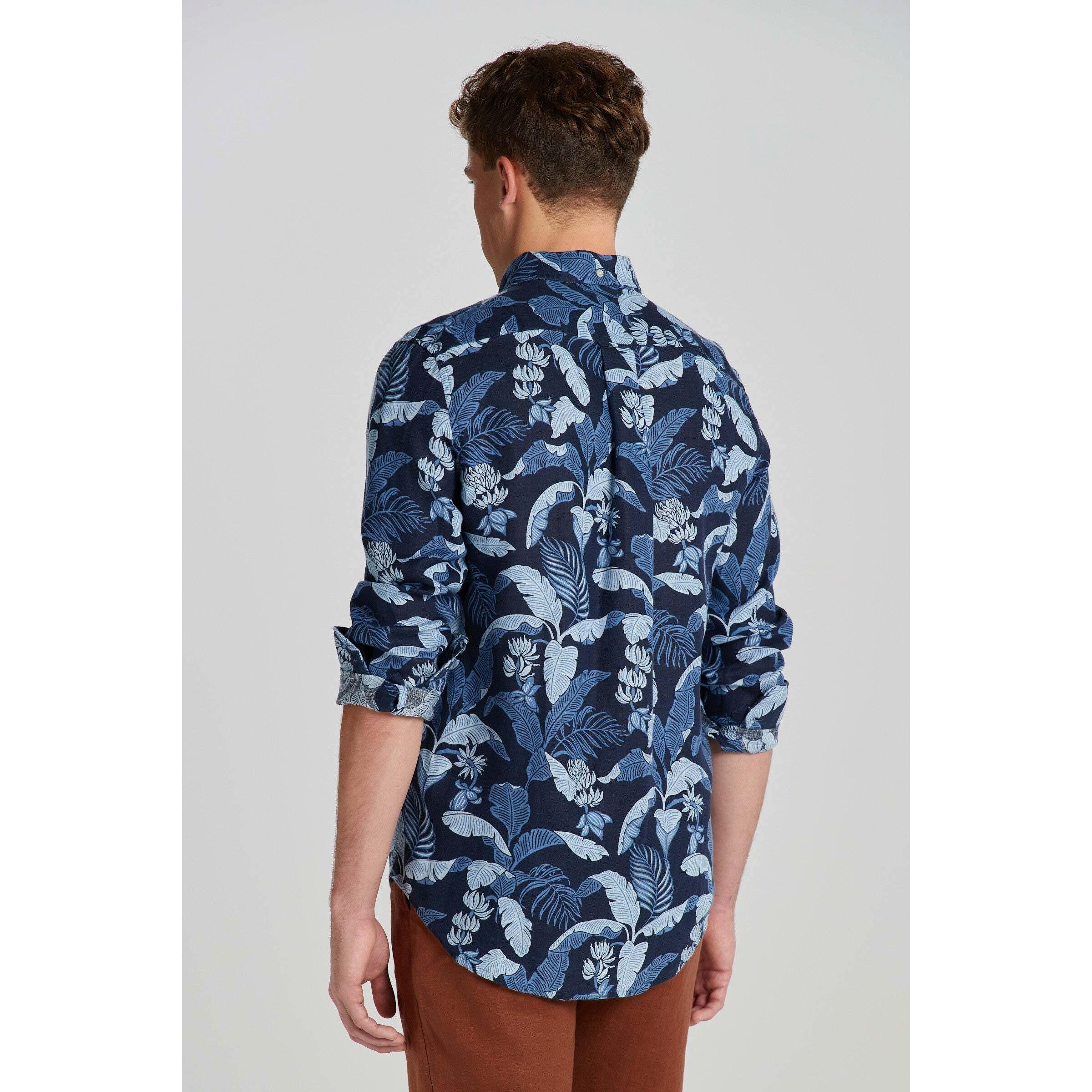 GANT Bedrucktes Regular Leinenhemd