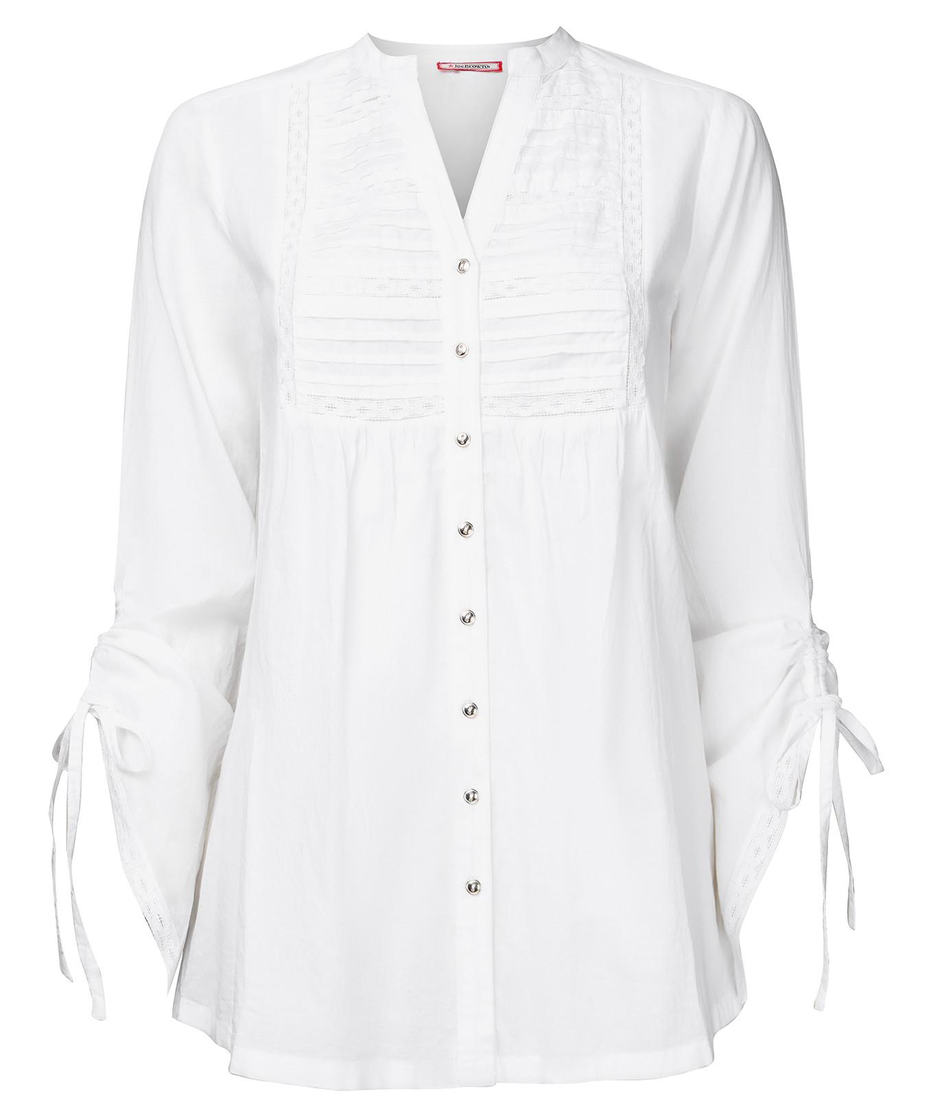 Joe Browns Pintuck-Bluse mit Spitzendetail