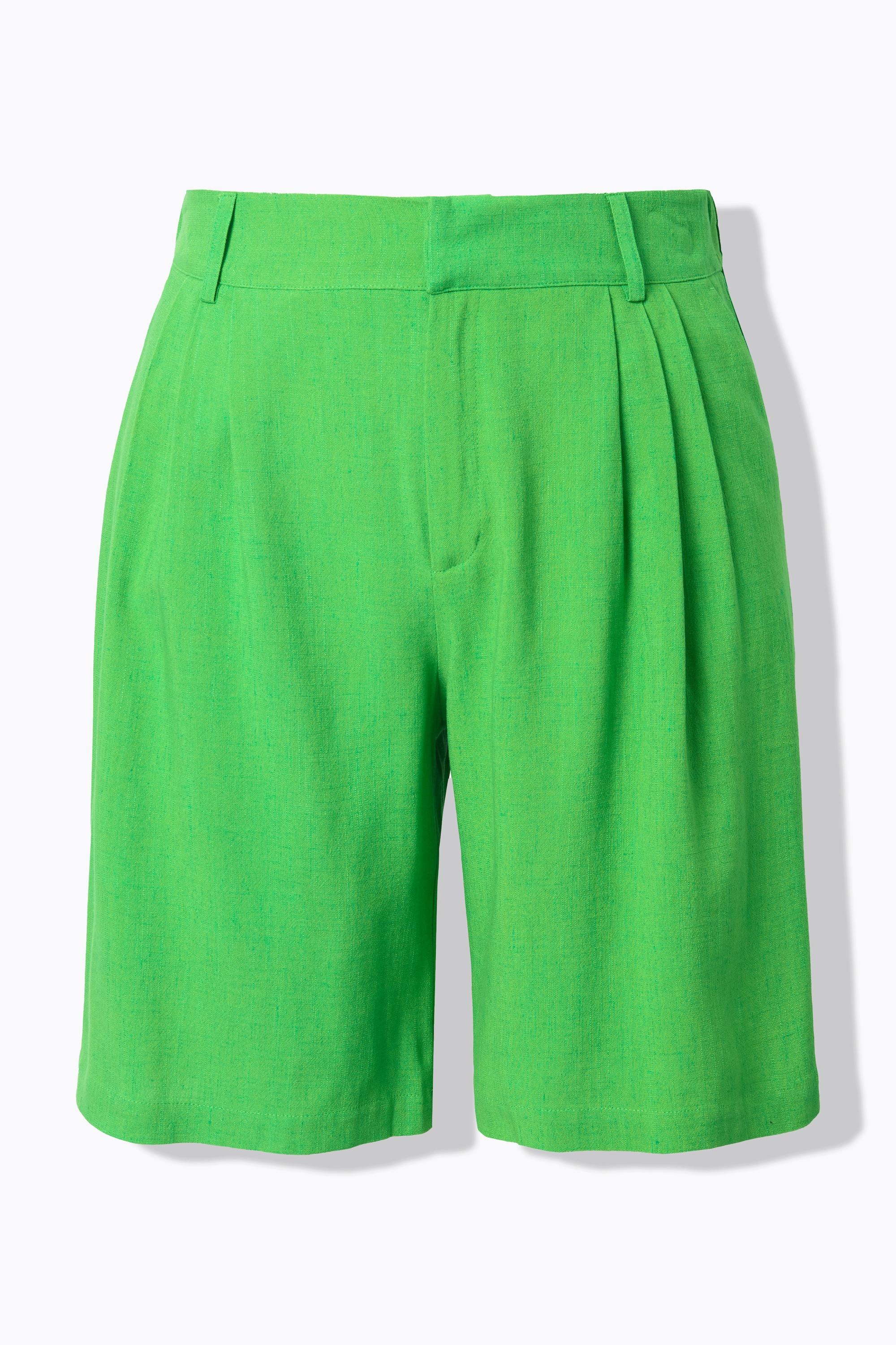 Studio Untold Leinenmix-Bermuda, Wide Legs, Elastikbund