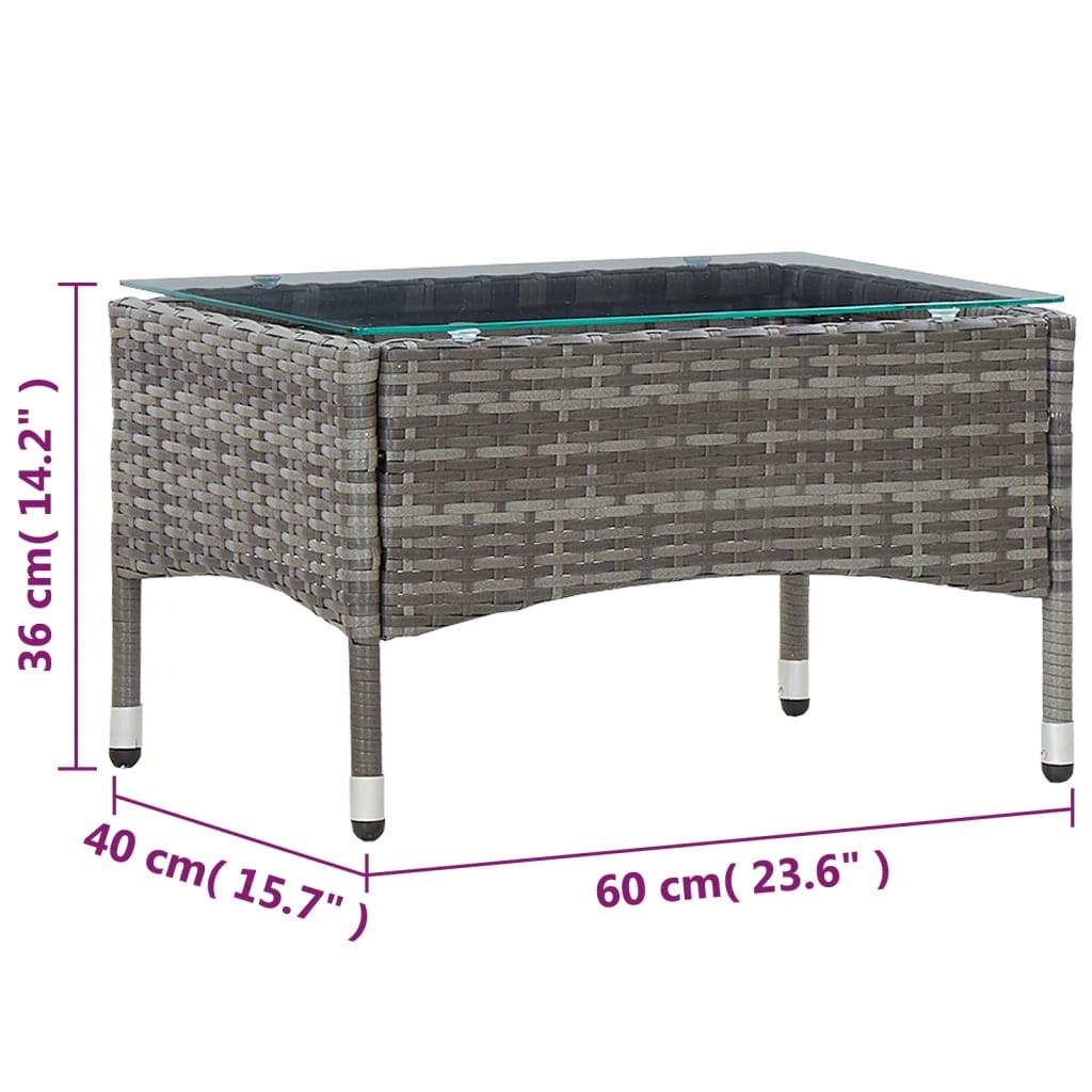 VidaXL Couchtisch poly-rattan