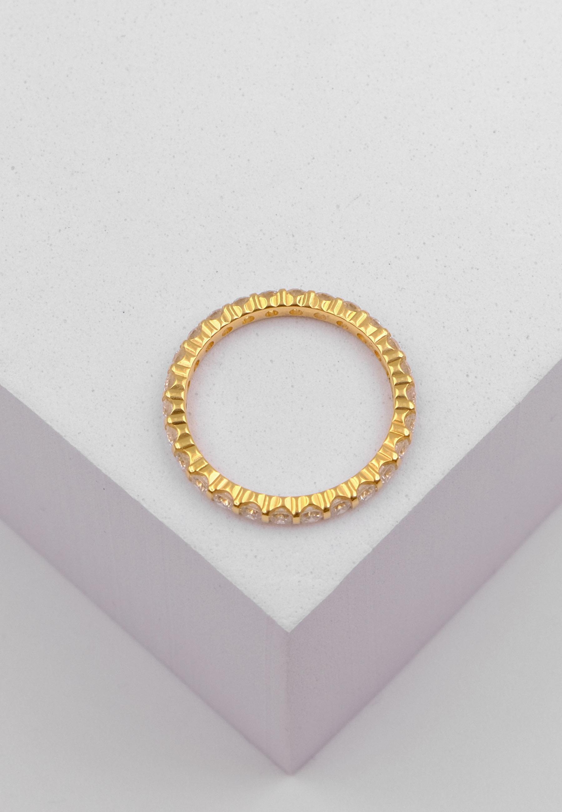 MUAU Schmuck Mémoire Ring Diamant 1.00ct. Gelbgold 750