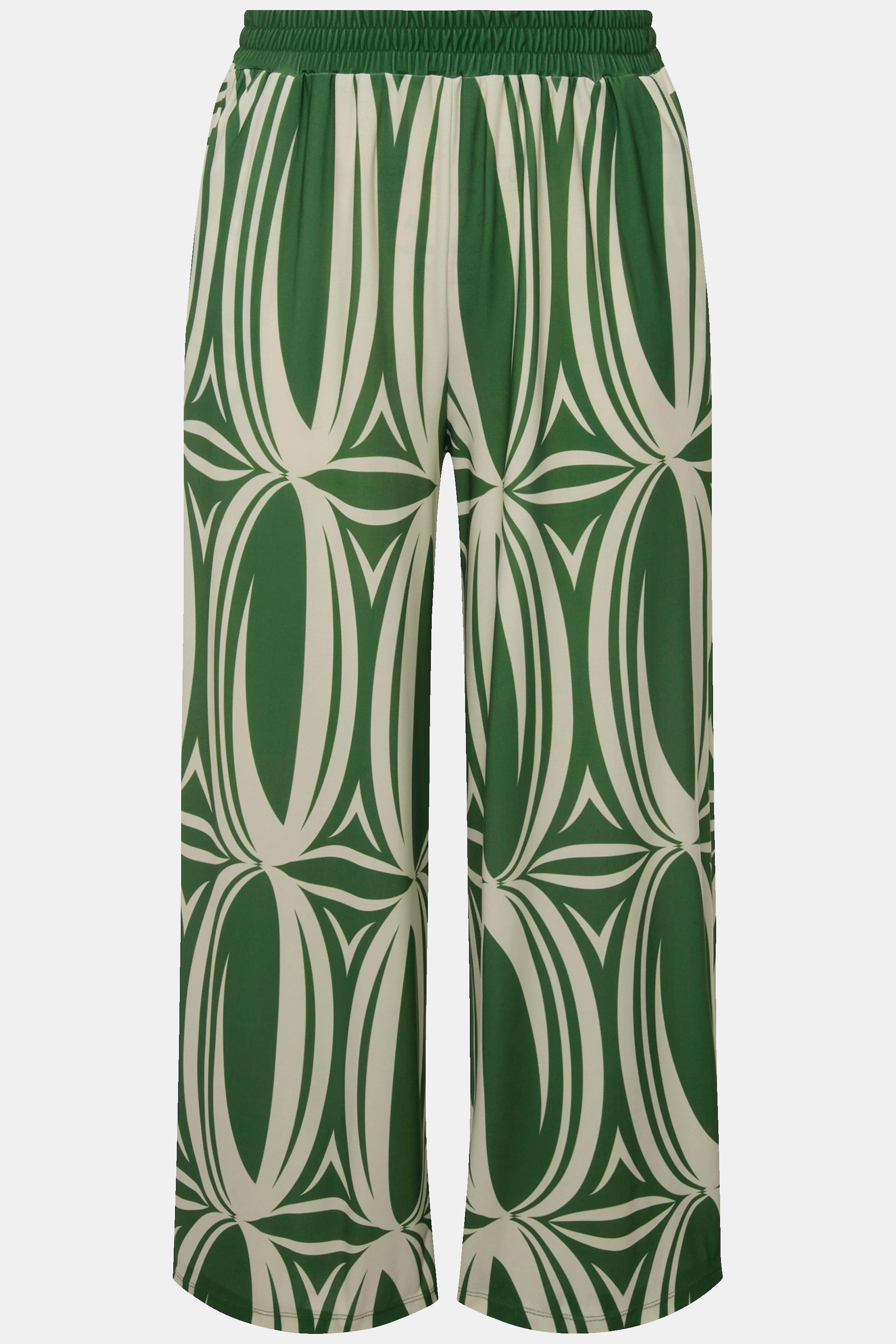 Ulla Popken Jersey-Culotte Grafischer Druck Weites Bein
