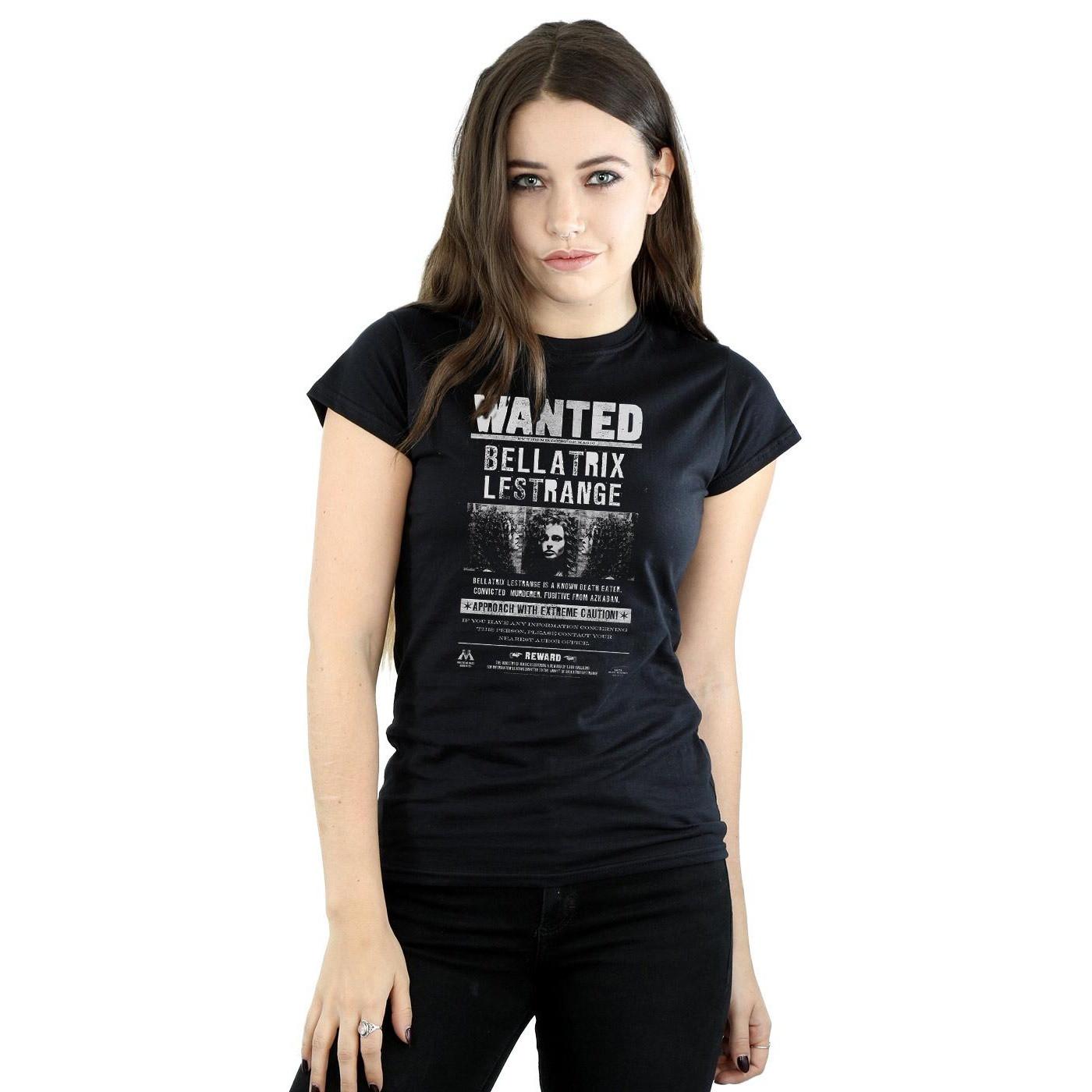 Harry Potter Bellatrix Lestrange Wanted Poster T-Shirt