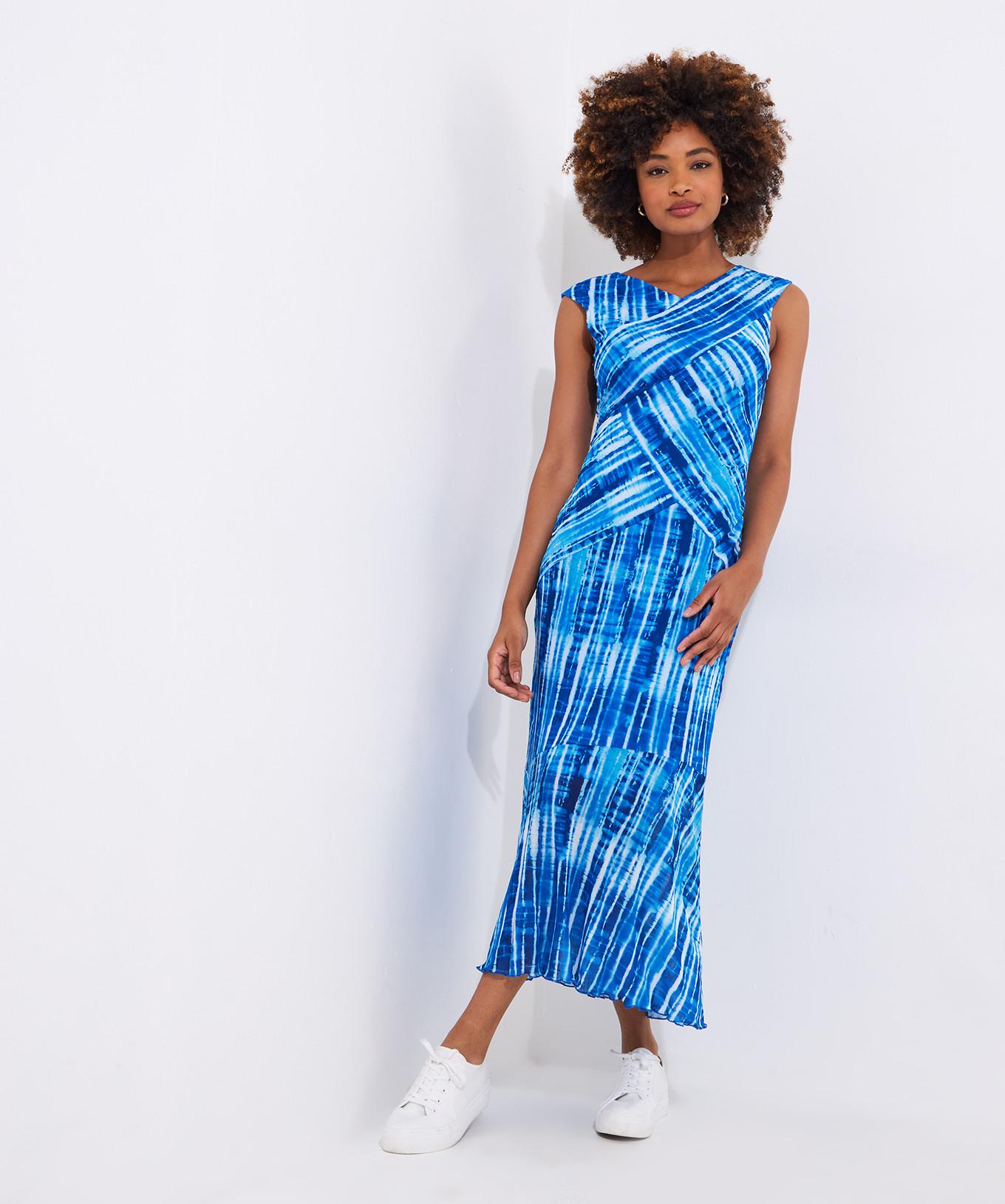 Joe Browns Asymmetrisches gerafftes Mesh-Kleid