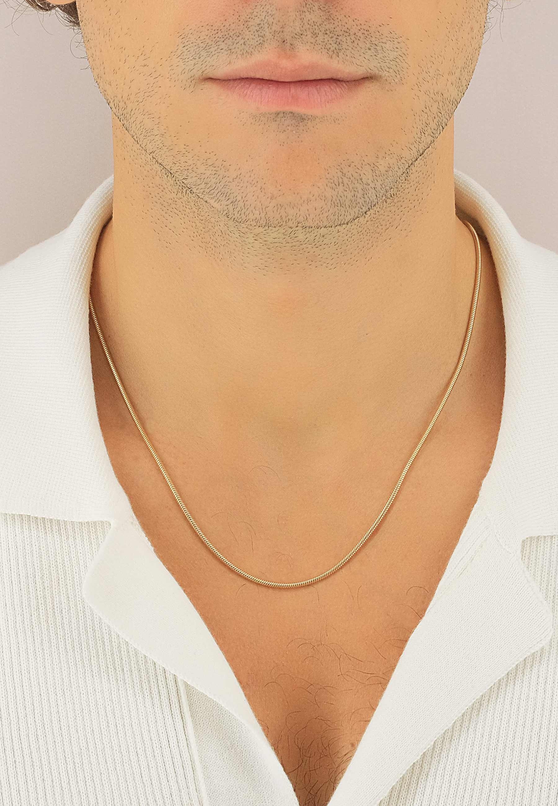 MUAU Schmuck Collier Schlange Gelbgold 750, 1.9mm, 45cm