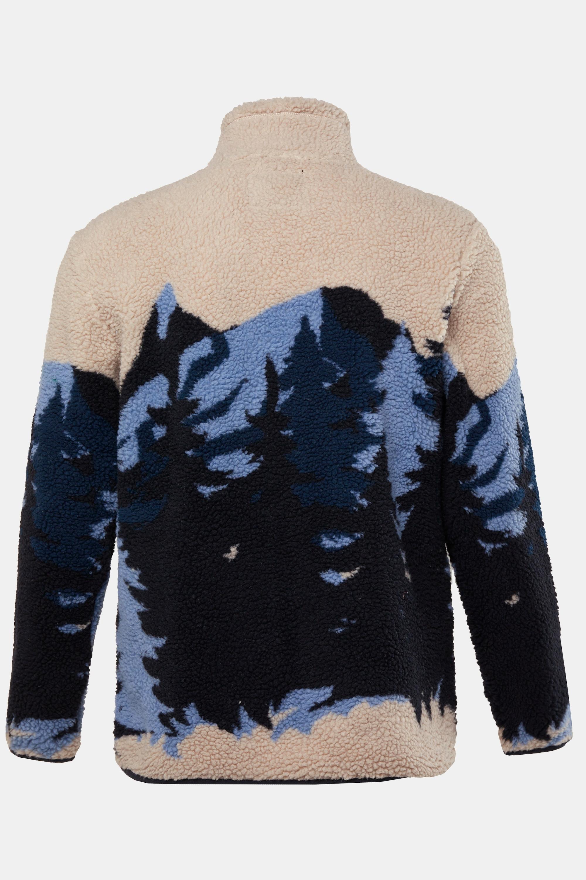 JP1880 Teddyjacke, Skiwear, Jacquard, Stehkragen, bis 7 XL