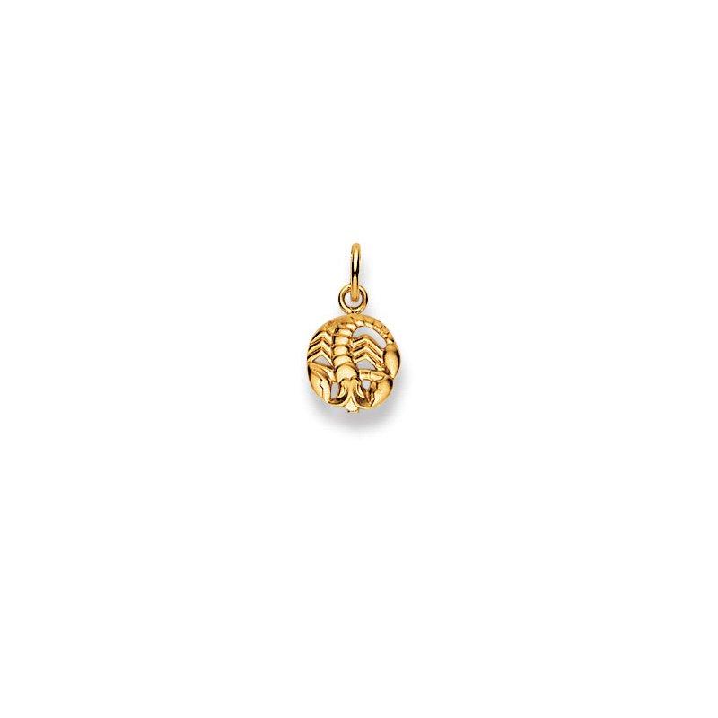MUAU Schmuck Anhänger Sternzeichen Skorpion Gelbgold 750, 16x9mm